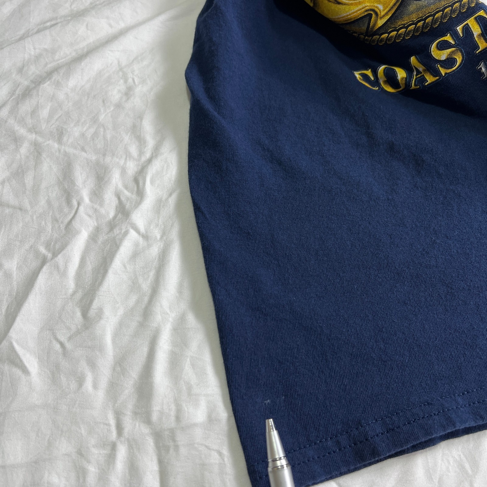 Gildan Coast Guard Second To None T Shirt Mens L Navy Short Sleeve Heavy Cotton