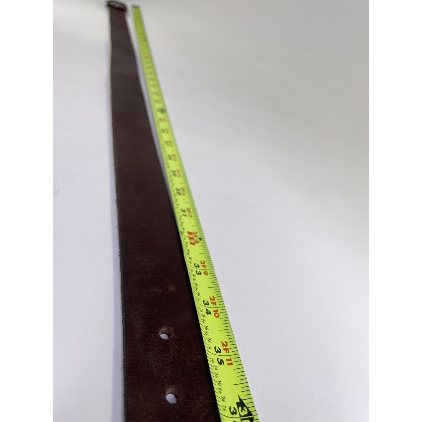 Genuine Cowhide Casual Brown Leather Belt Size Medium (Measurements in Pictures)