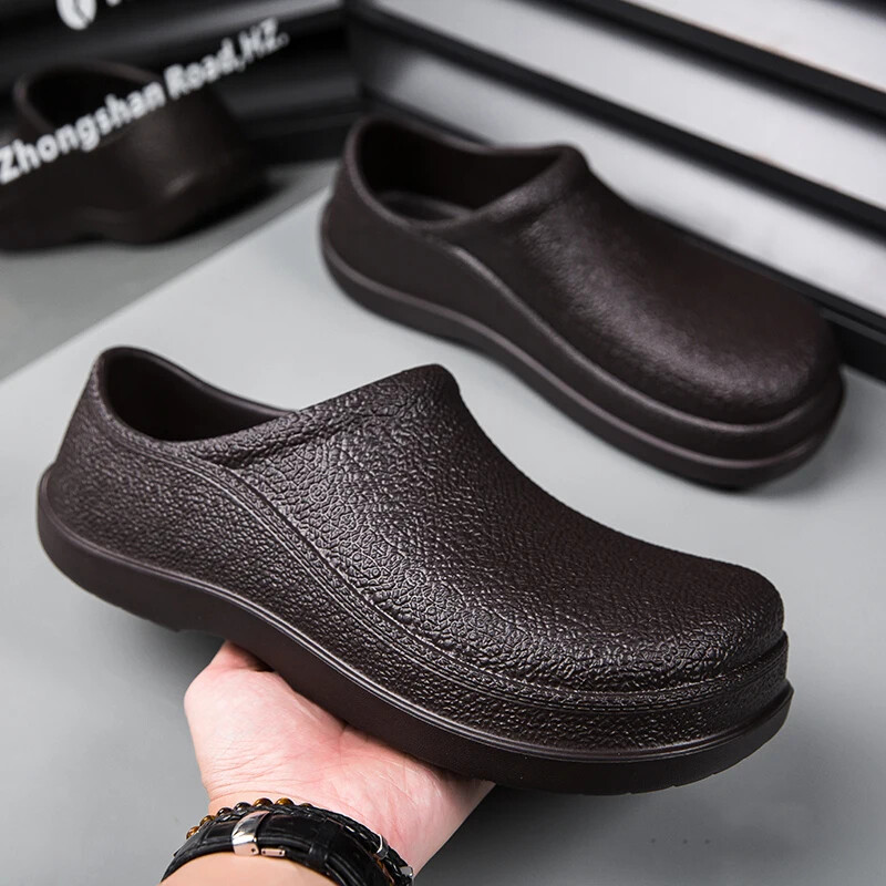 Men’s Chef Shoes Water-proof Oil-proof Kitchen Shoes Non-slip Garden Clogs