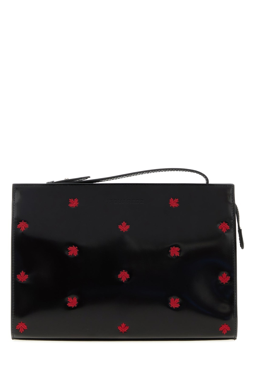 DSQUARED2 Black Leaf Clutch Bag New & Authentic