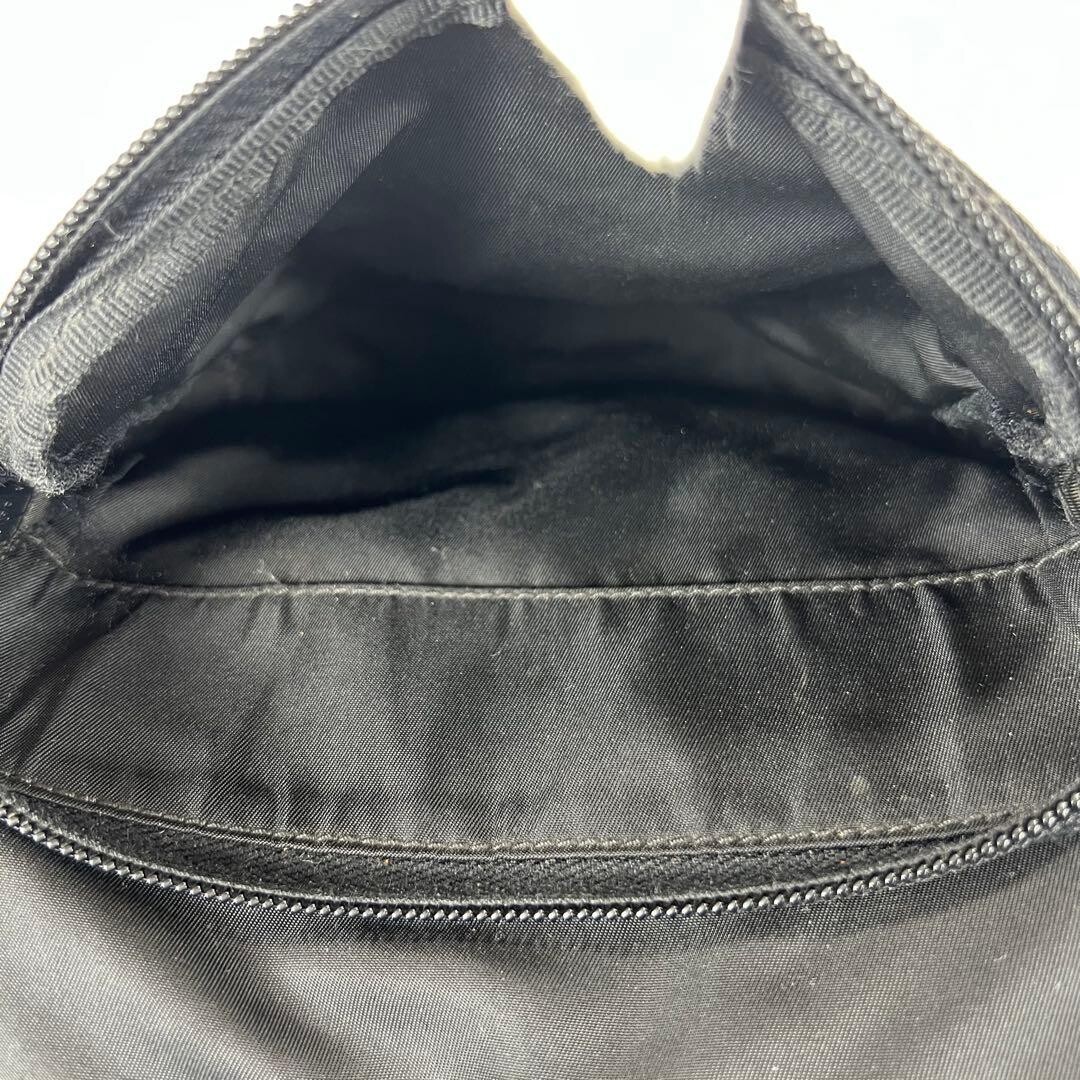 Prada Nylon Messenger Bag Black Triangle Logo Crossbody Flap Unisex 8.3in