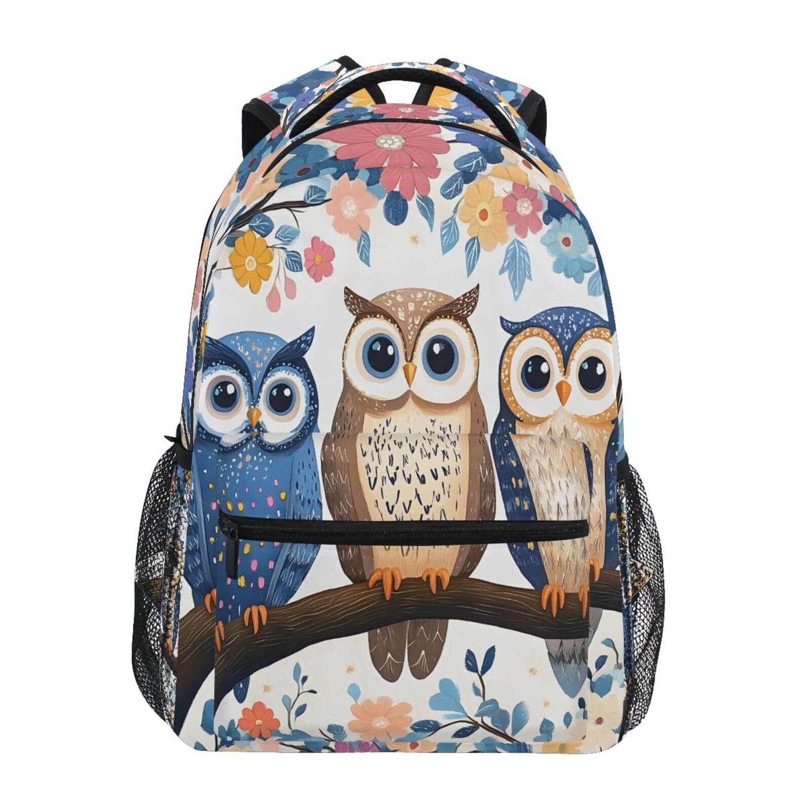 Kids Backpack 16×11.4×6.9in Autumn Cute Owls School Bag for 3rd 4th 5th Grade