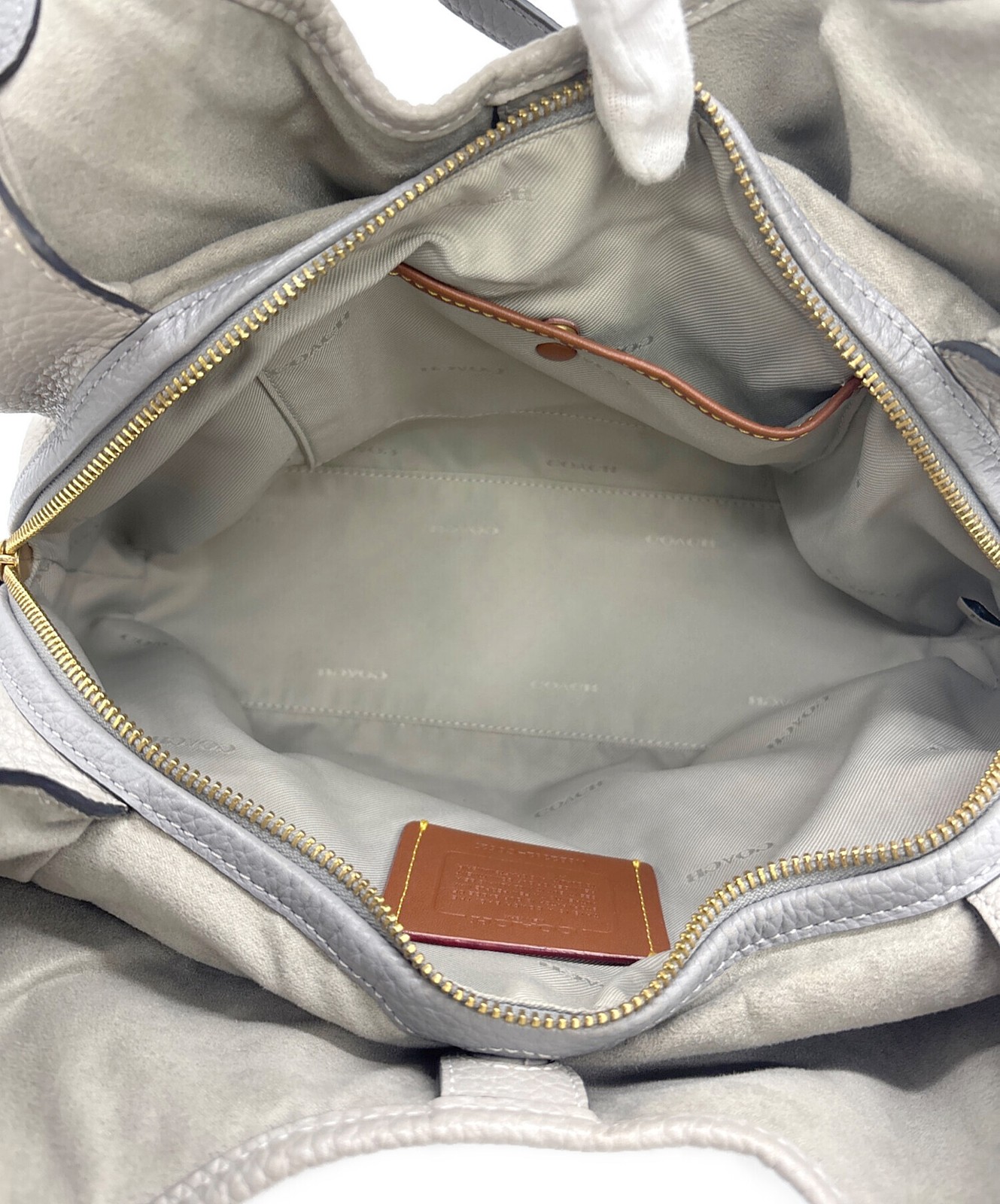 COACH LORI Handbag C6627 Tote bag SHOULDER BAG Leather Grey Women’s Auth