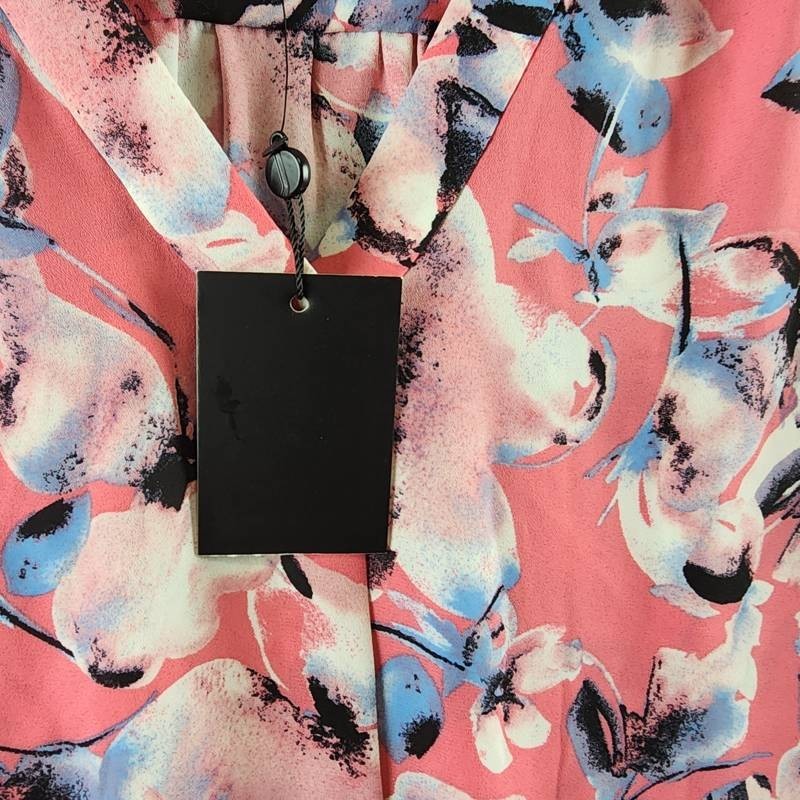 Jones New York Kelly Printed 3/4-Sleeve Tunic Blouse Women’s L Fresh Guava Multi