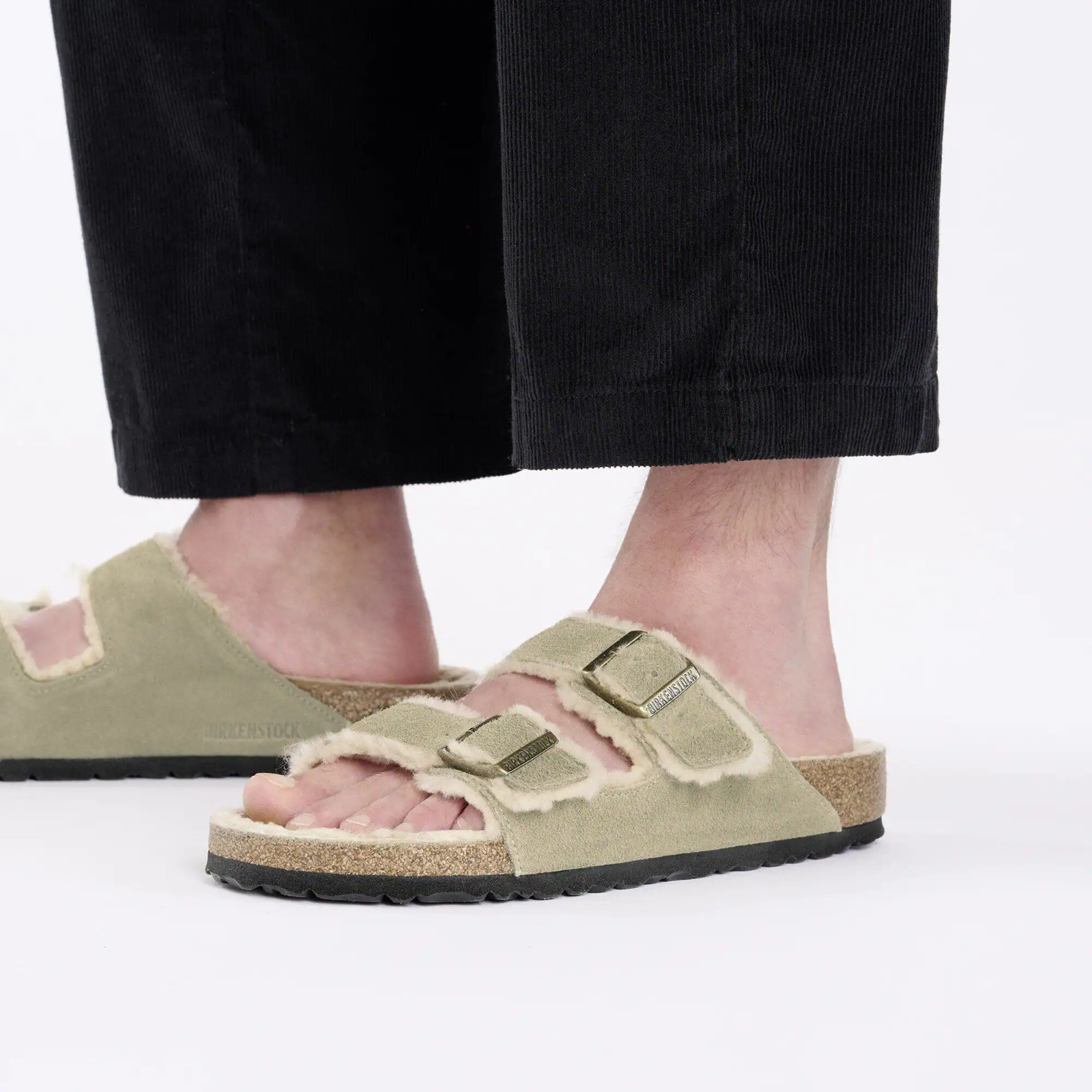 Birkenstock Arizona Shearling Suede Leather Sandals Unisex Shoes Sizes 6–9