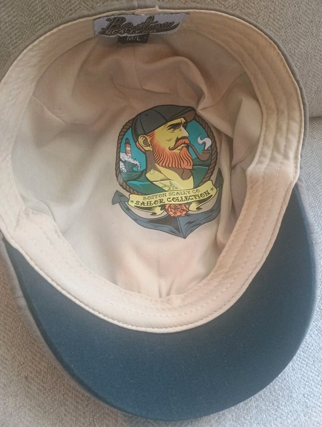 Boston Scally Co., Sailor Collection M/L Grey Compass Paper/NewsBoy Cap Hat