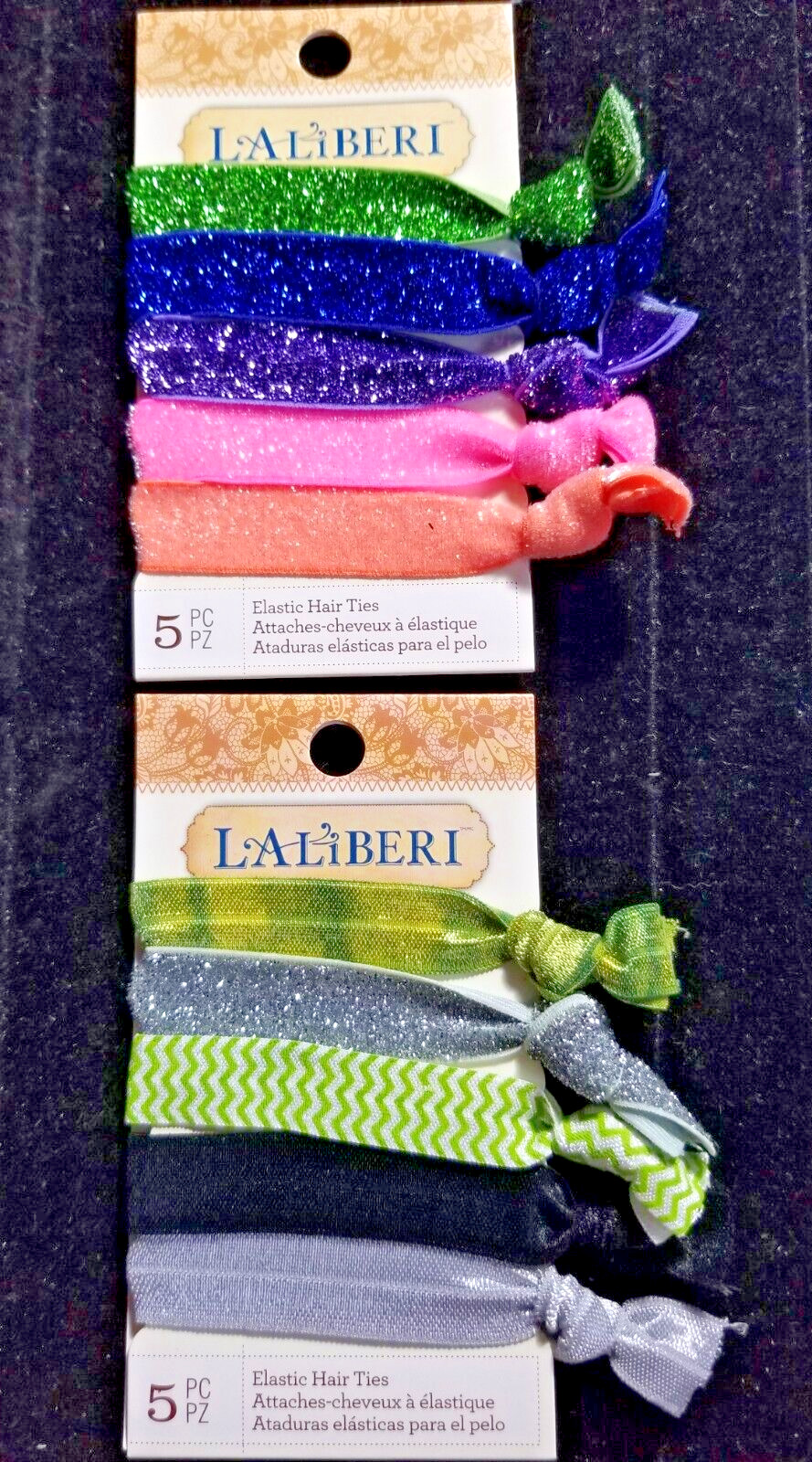 Laliberi Elastic Hair Ties Multicolor Sparkle 10 Count All Occasions Any Age