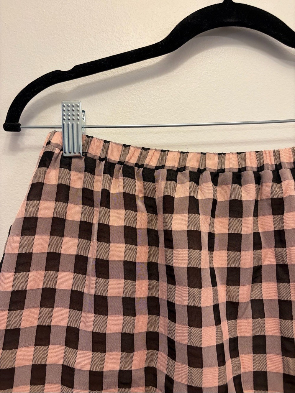Cosmopolitan x Dress The Population Plaid Ruffle High Low Mini Skirt Women’s L
