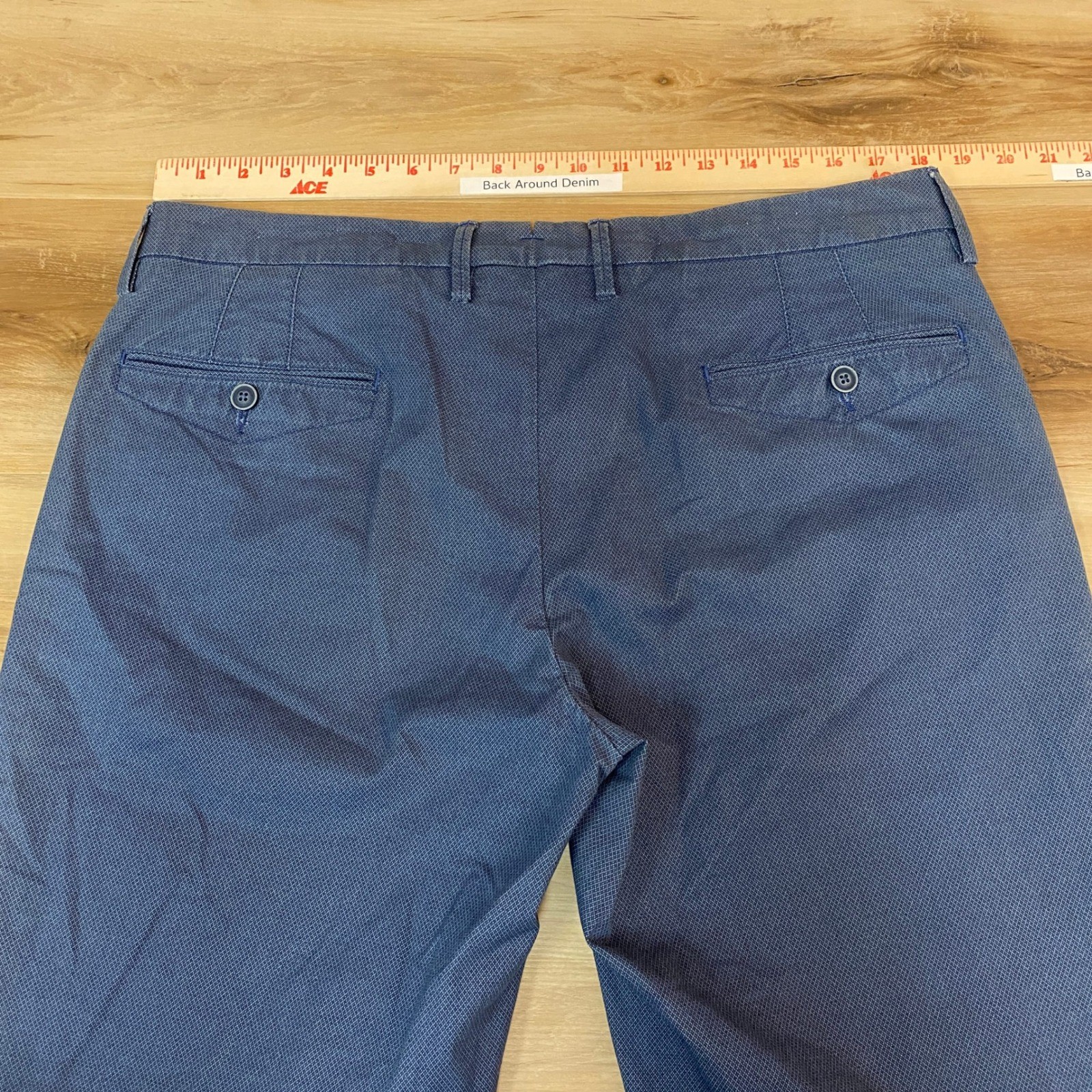 Saks Fifth Avenue Pants Mens 38 Blue Made in Italy Cotton Blend