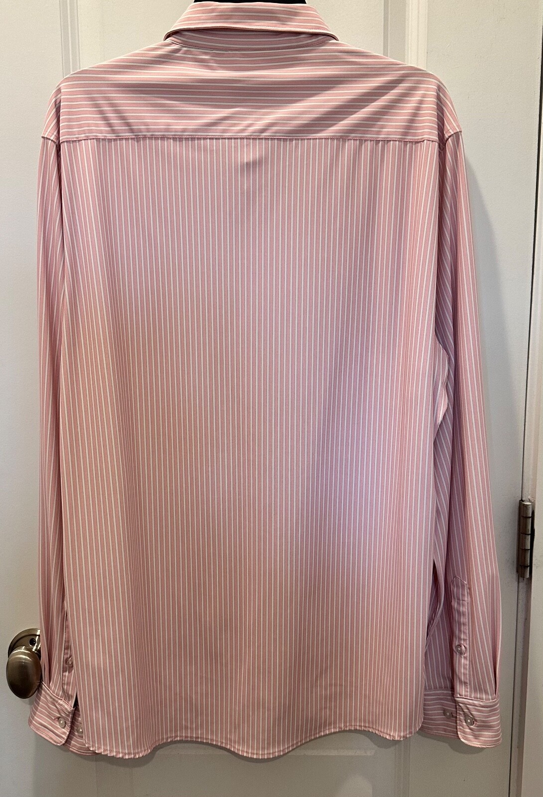 7D 7DIAMONDS PINK STRIPES CAMDEN 4 WAY STRETCH MEN’S DRESS SHIRT XL
