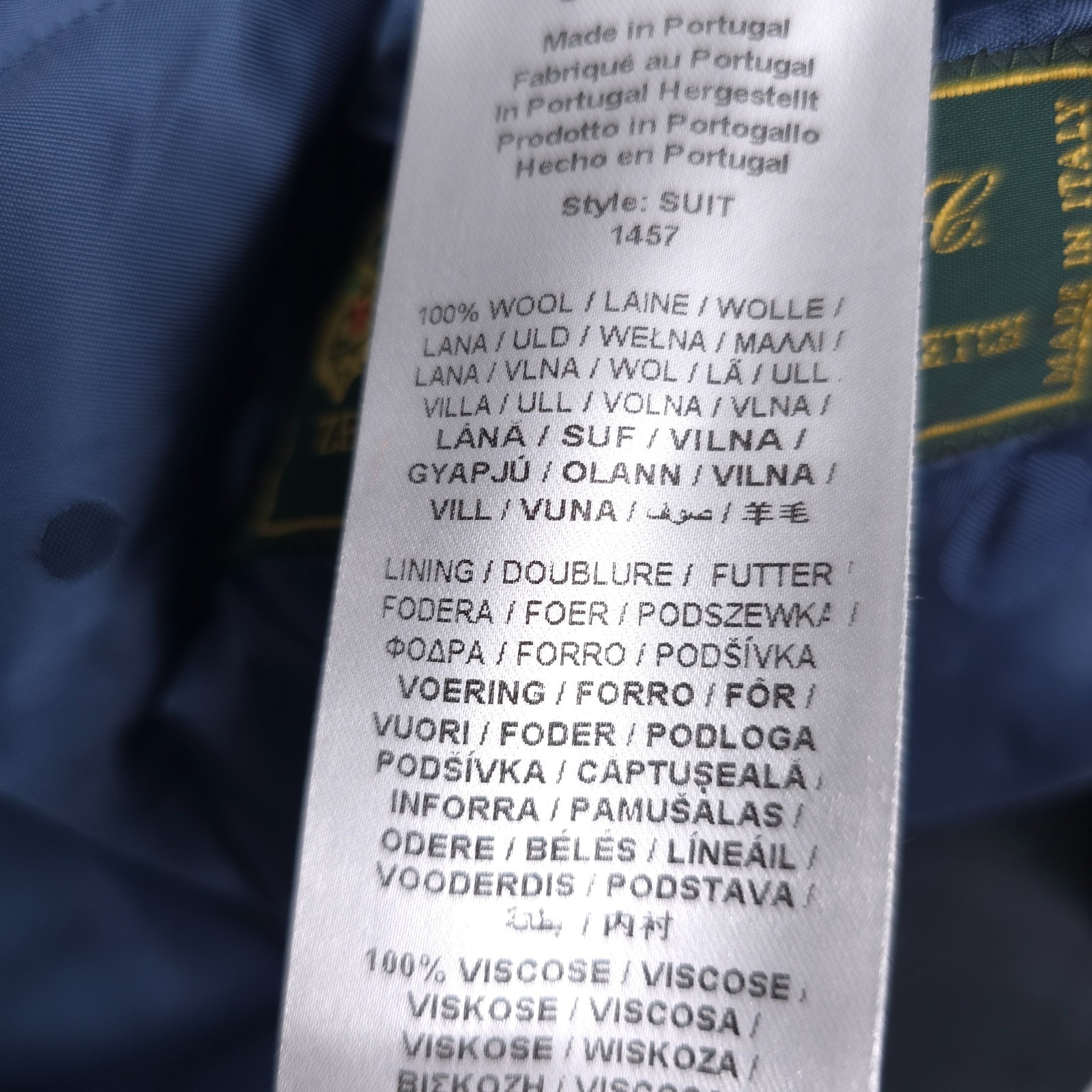 Paul Smith Wool Soho Suit Mens Size 36R (EU 46R) Very Dark Green Loro Piana