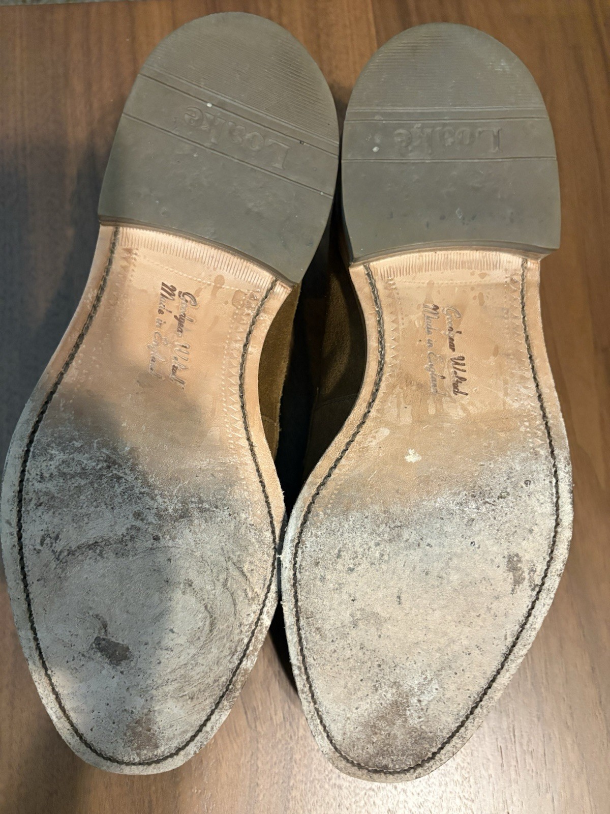 Loake Imperial Tan Suede Penny Loafer UK 8 F / US 9 Goodyear Welted Made England