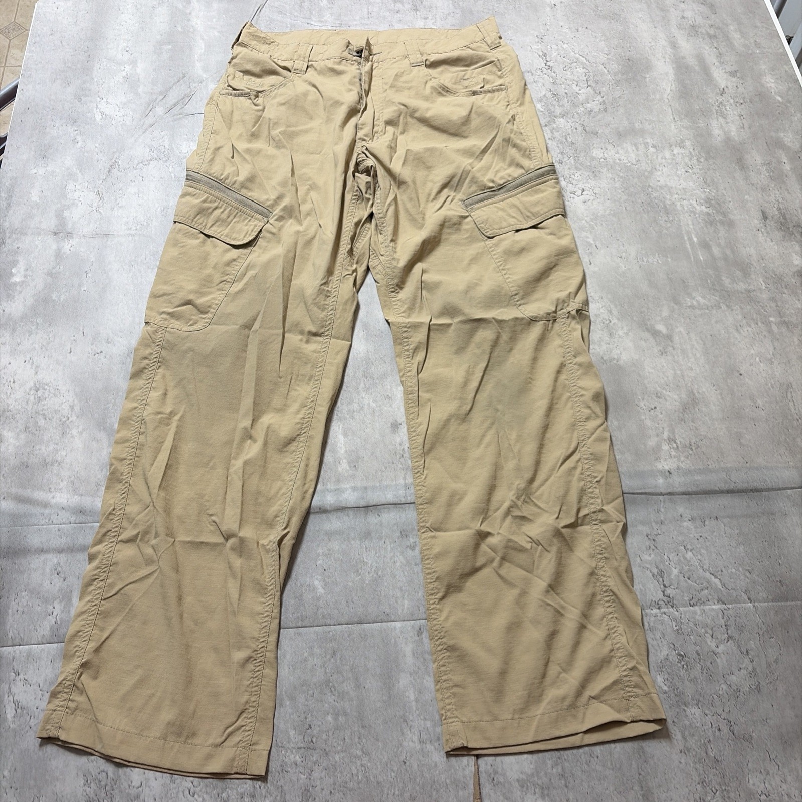 Mens Propper Tan Cargo Pants Sz 32/32 Polyester Casual Beige Khaki