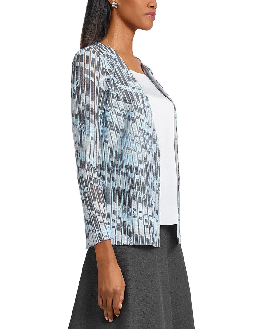 Ming Wang Heritage Fit Burnout Jacquard Knit Jacket Women’s