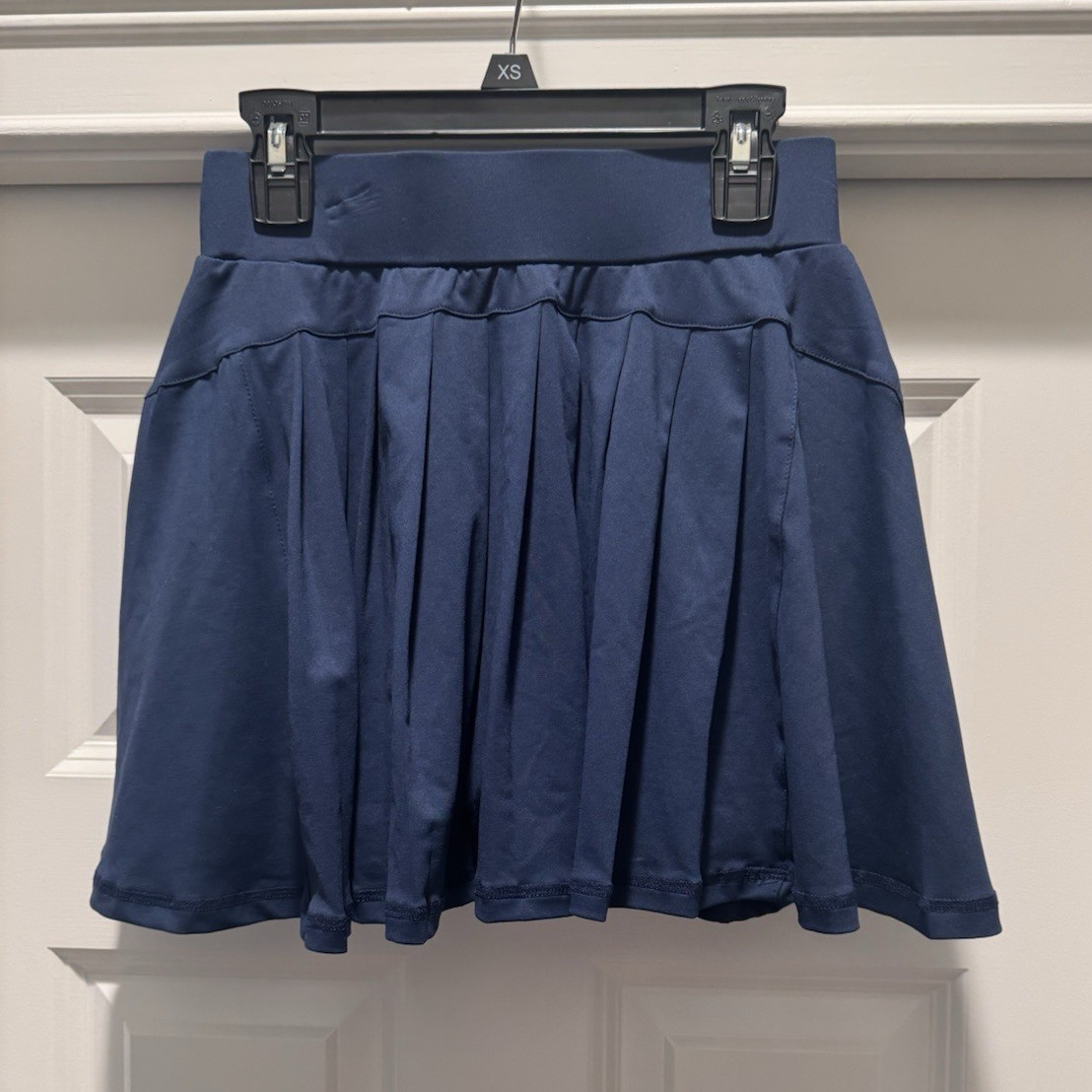 Move Theology Women’s Pleated Pull-On Activewear Skirt Blue XS Elastic Stretch