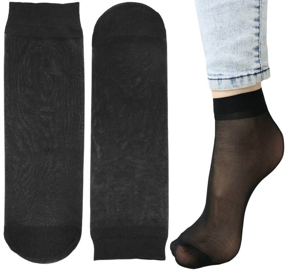 30Pairs Women Nylon Elastic Short Ankle Sheer Stockings Silk Short Socks Hot USA