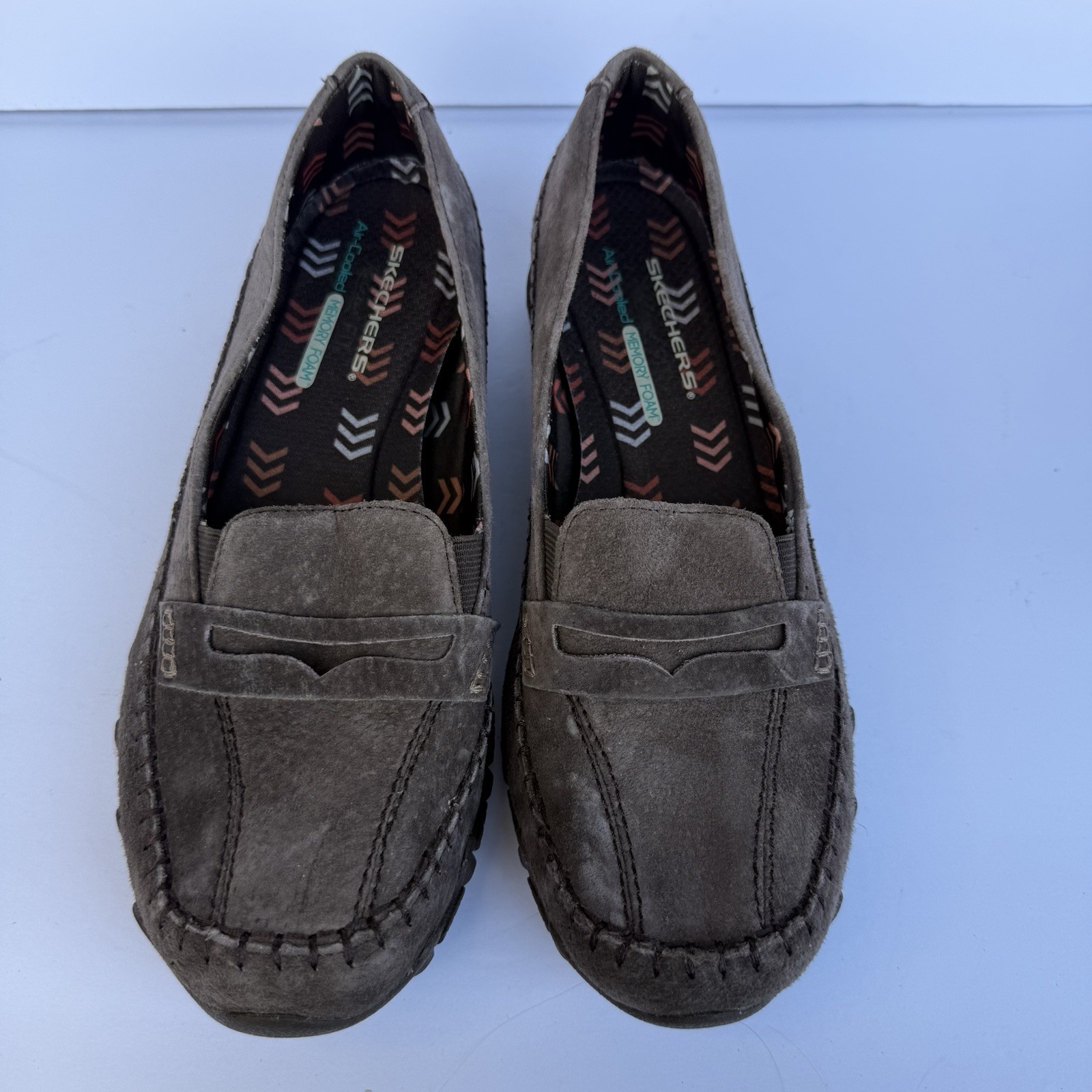Skechers Womens Size 11 Chocolate Slip On Memory Foam Casual Shoes