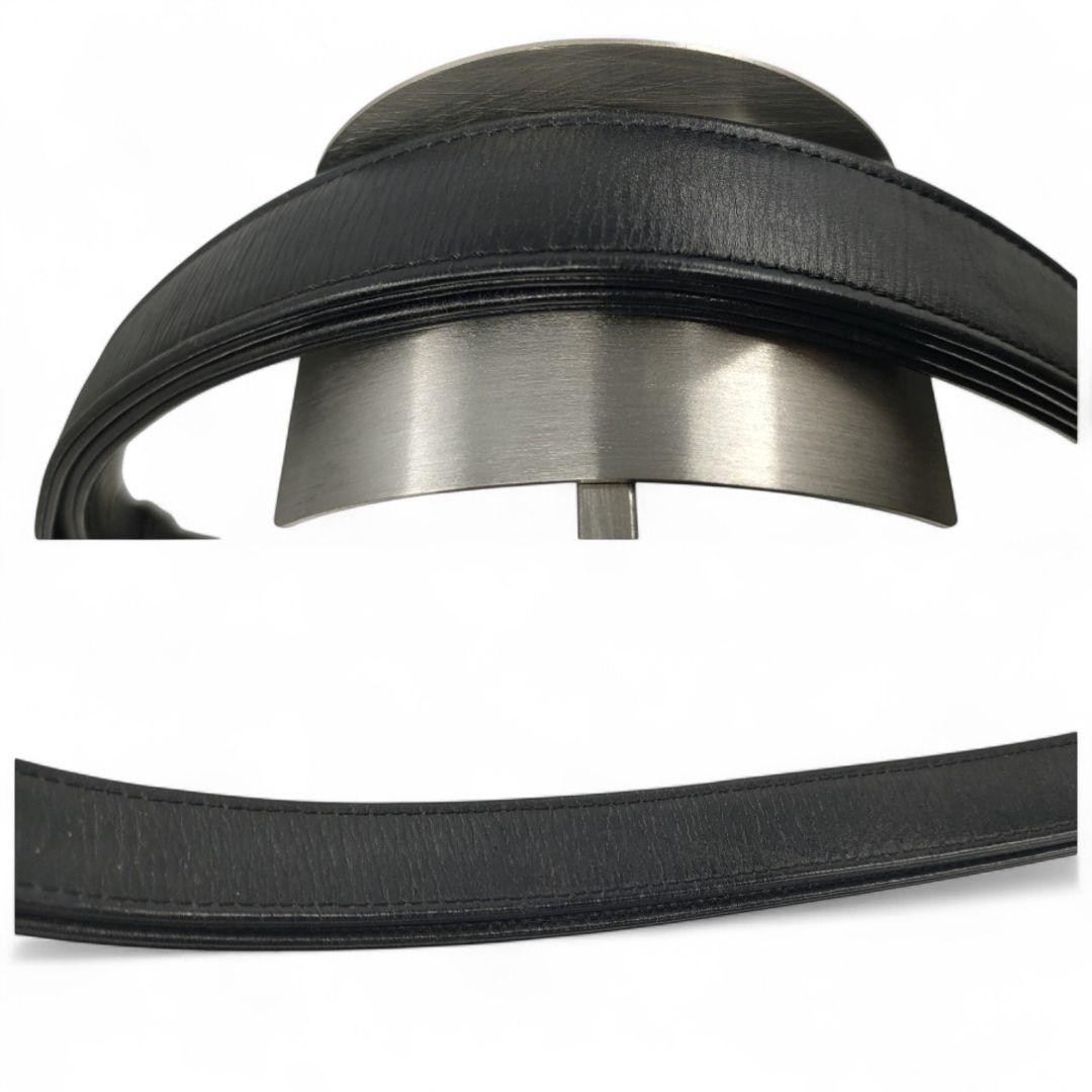 CELINE Black Leather Horse Carriage Shoulder Bag Gold Hardware Auth