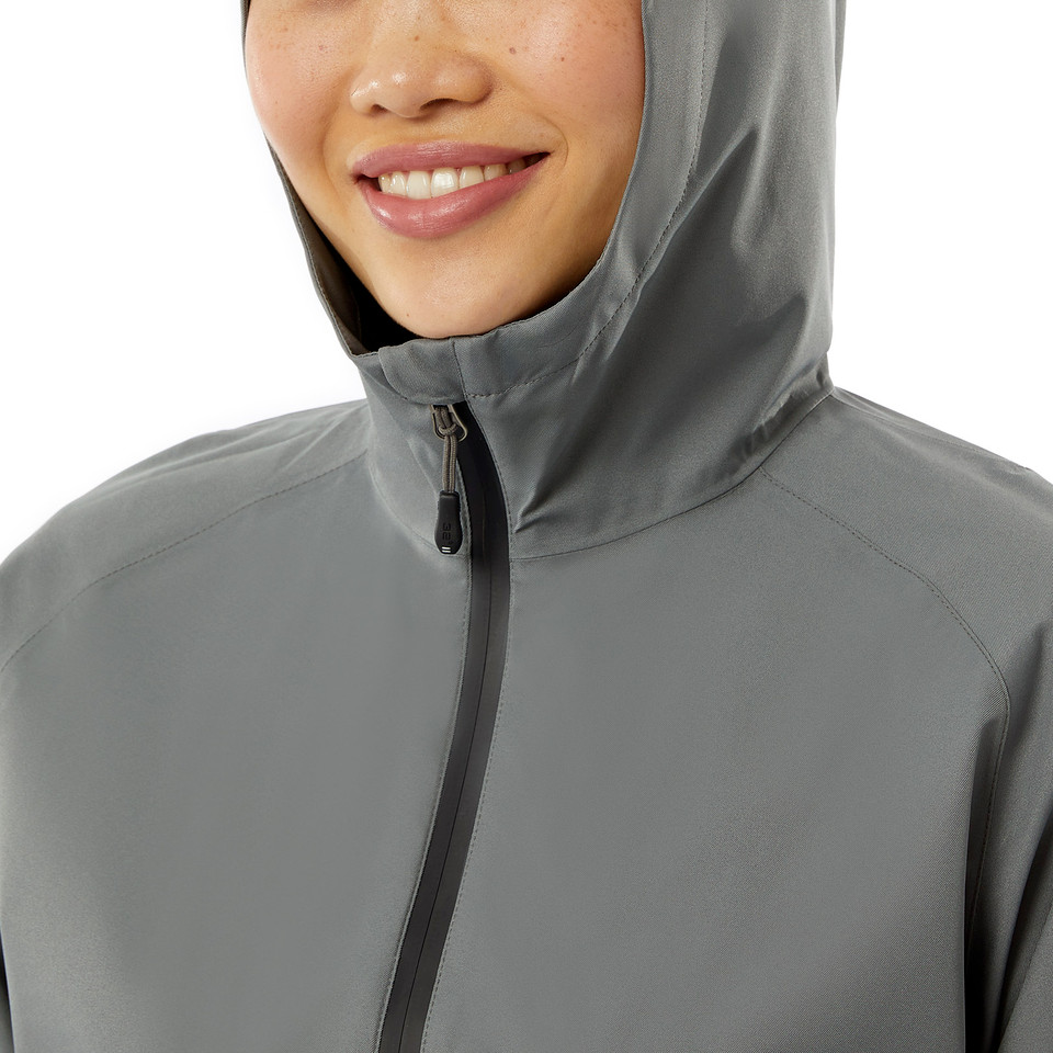 32 Degrees Cool Unisex UPF 50+ Waterproof Rain Jacket, GRAY, Men’s M /Women’s L