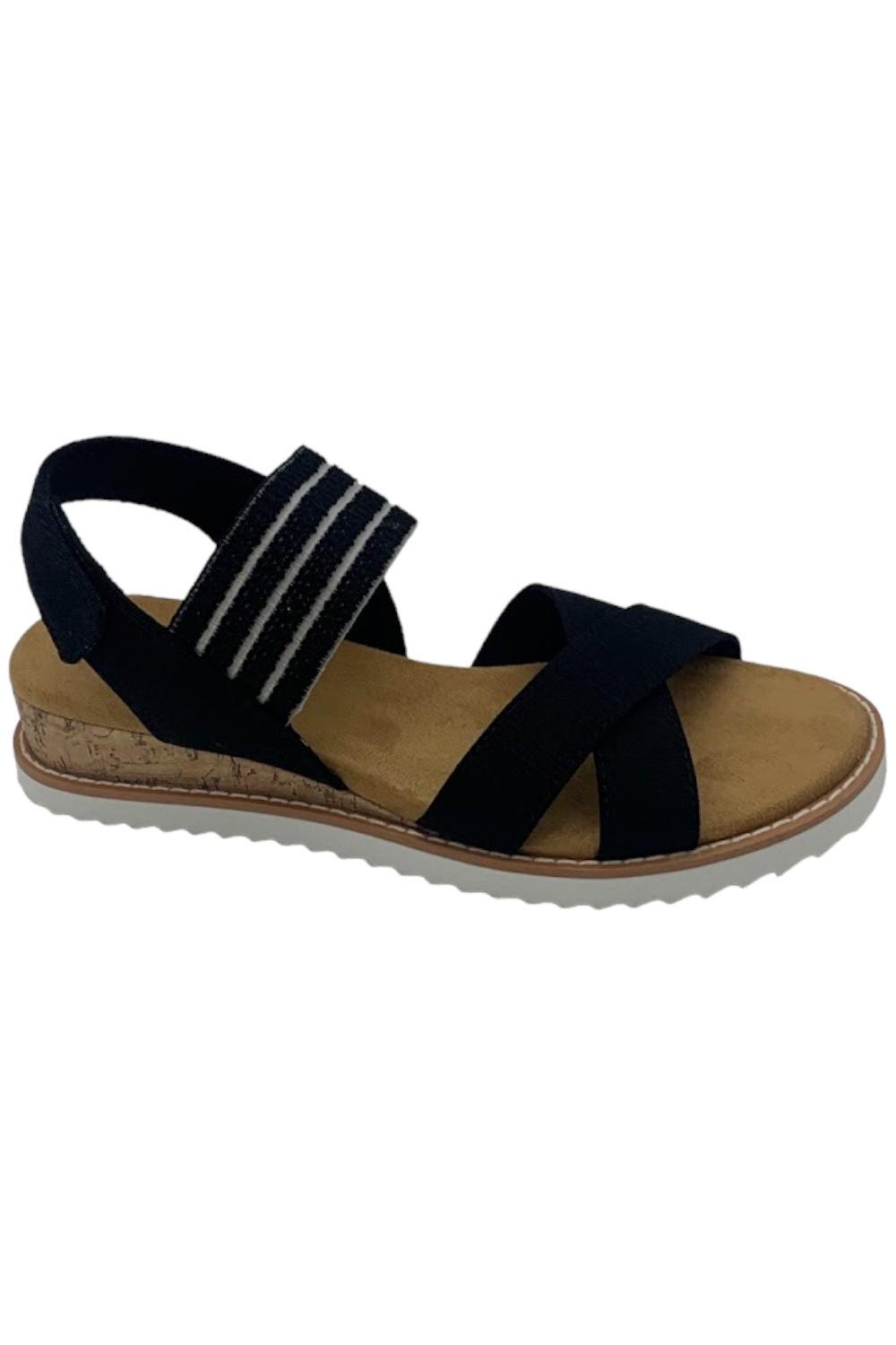 Skechers Desert Kiss Washable Vegan Cross Strap Black
