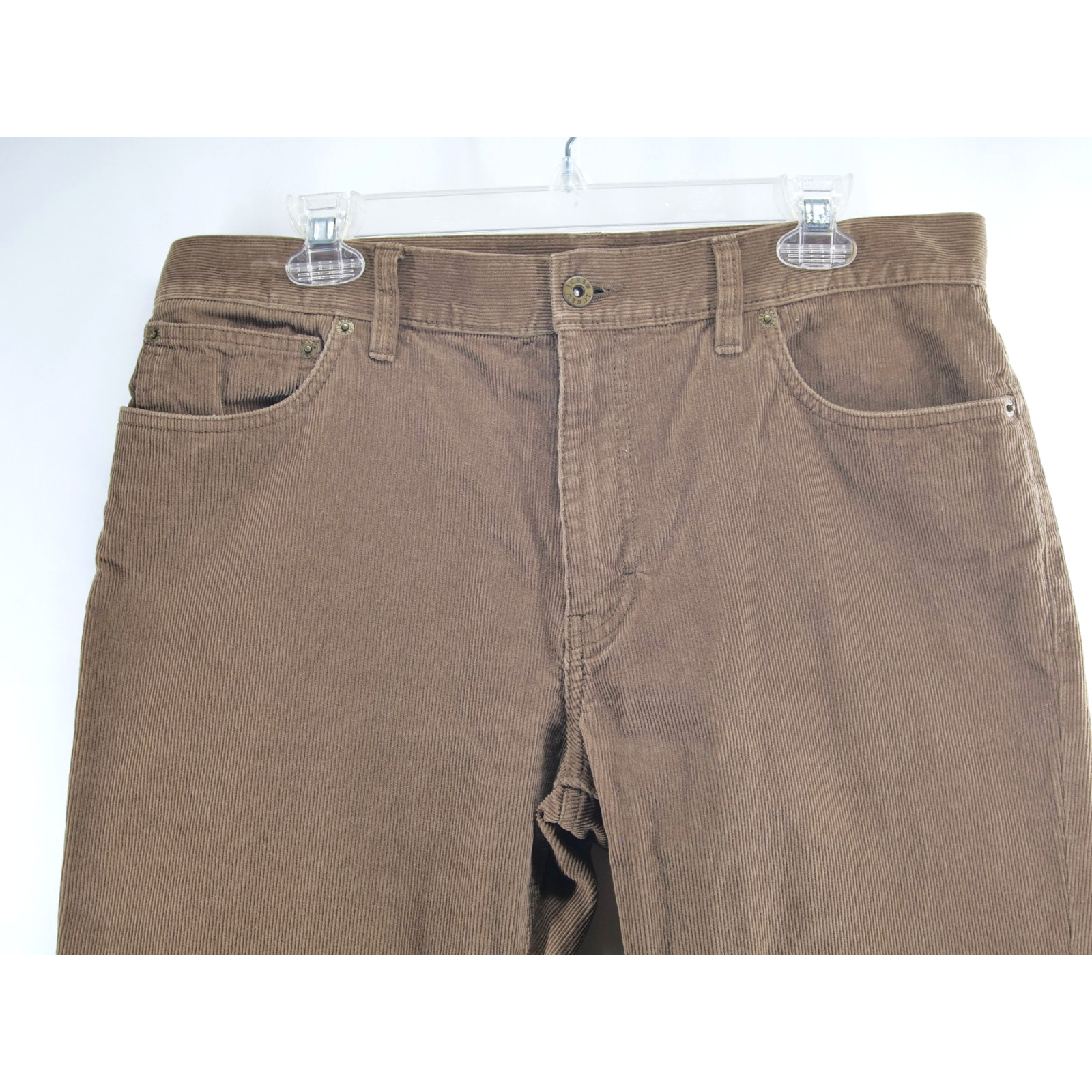 J. Crew The Sutton Corduroy Pants Brown Mens Size 34×34 Straight Fit 100% Cotton