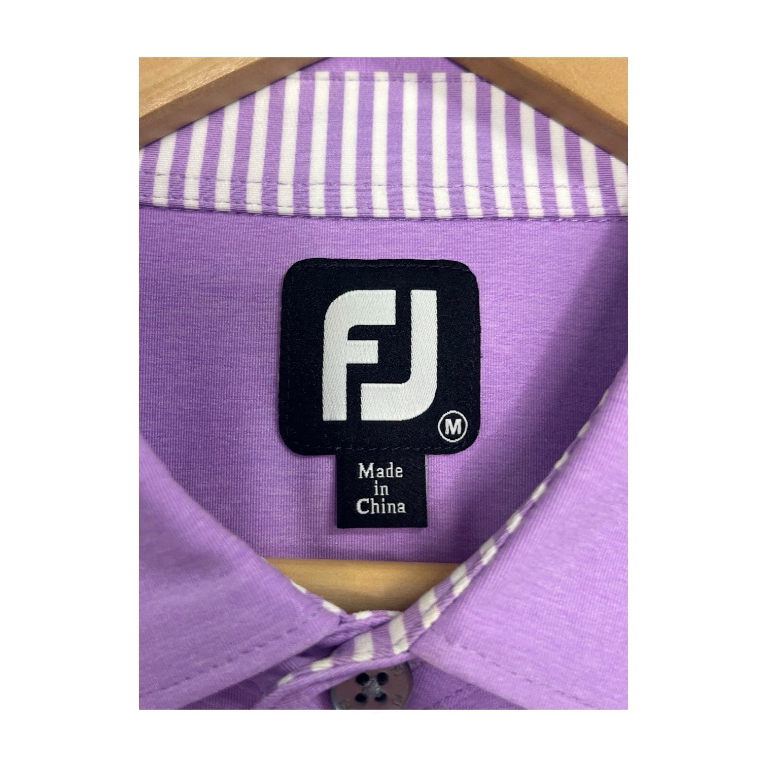 FootJoy Polo Shirt Mens Medium Purple Golf Performance Casual Athletic Preppy