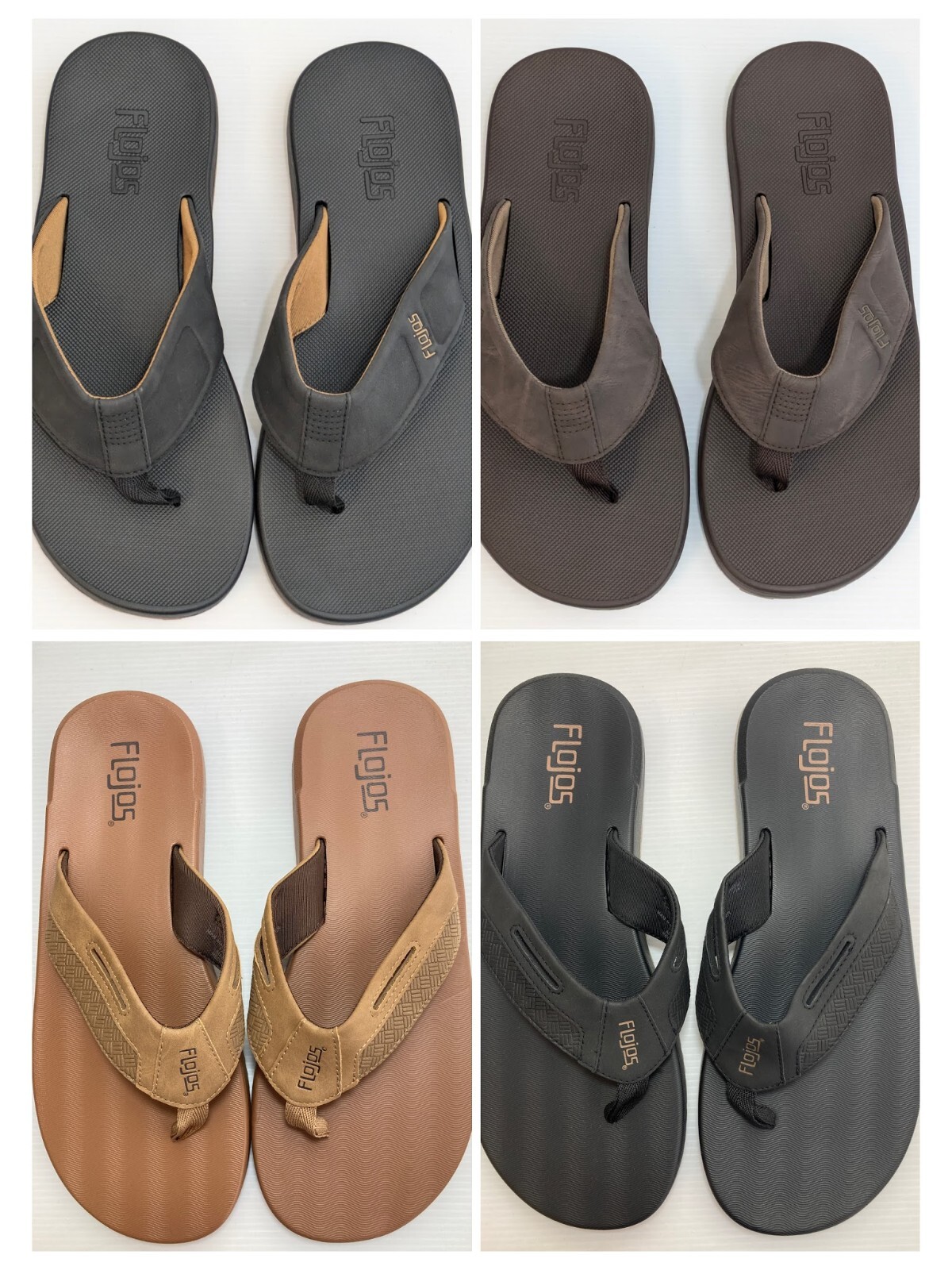 Flojos Men’s Memory Foam Sandals Flip Flops Choose Size / Color