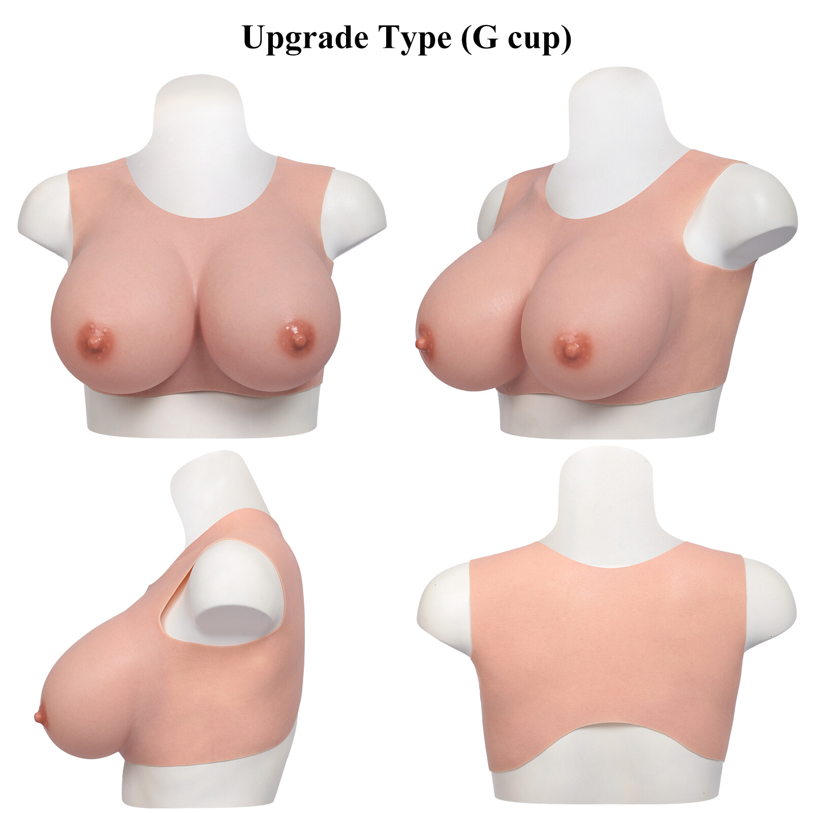 Silicone Breast Forms Round Collar Fake Boos For Transgender Crossdresser Sissy