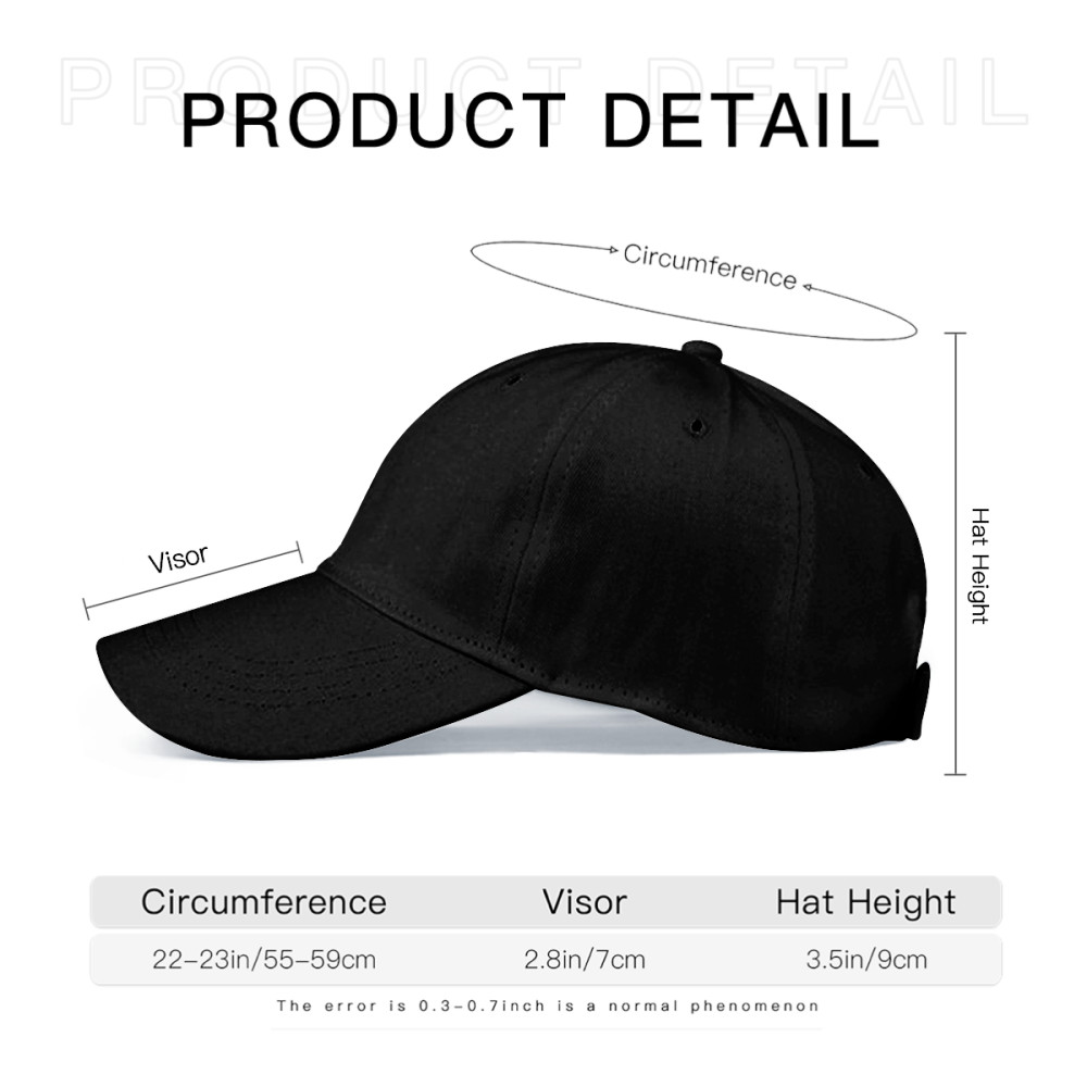 Personalized Custom Logo Baseball Cap Unisex Adjustable Hat Multiple Color