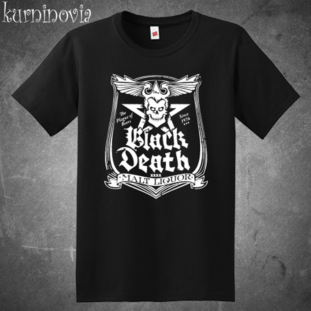 WKRP in CIncinnati Black Death Malt Liquor Men’s Black Size S to 5XL