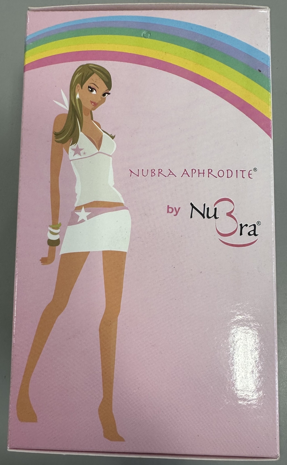 NuBra Aphrodite Super Light Adhesive Bra Color: Narrow Purple Stripes, Size: C