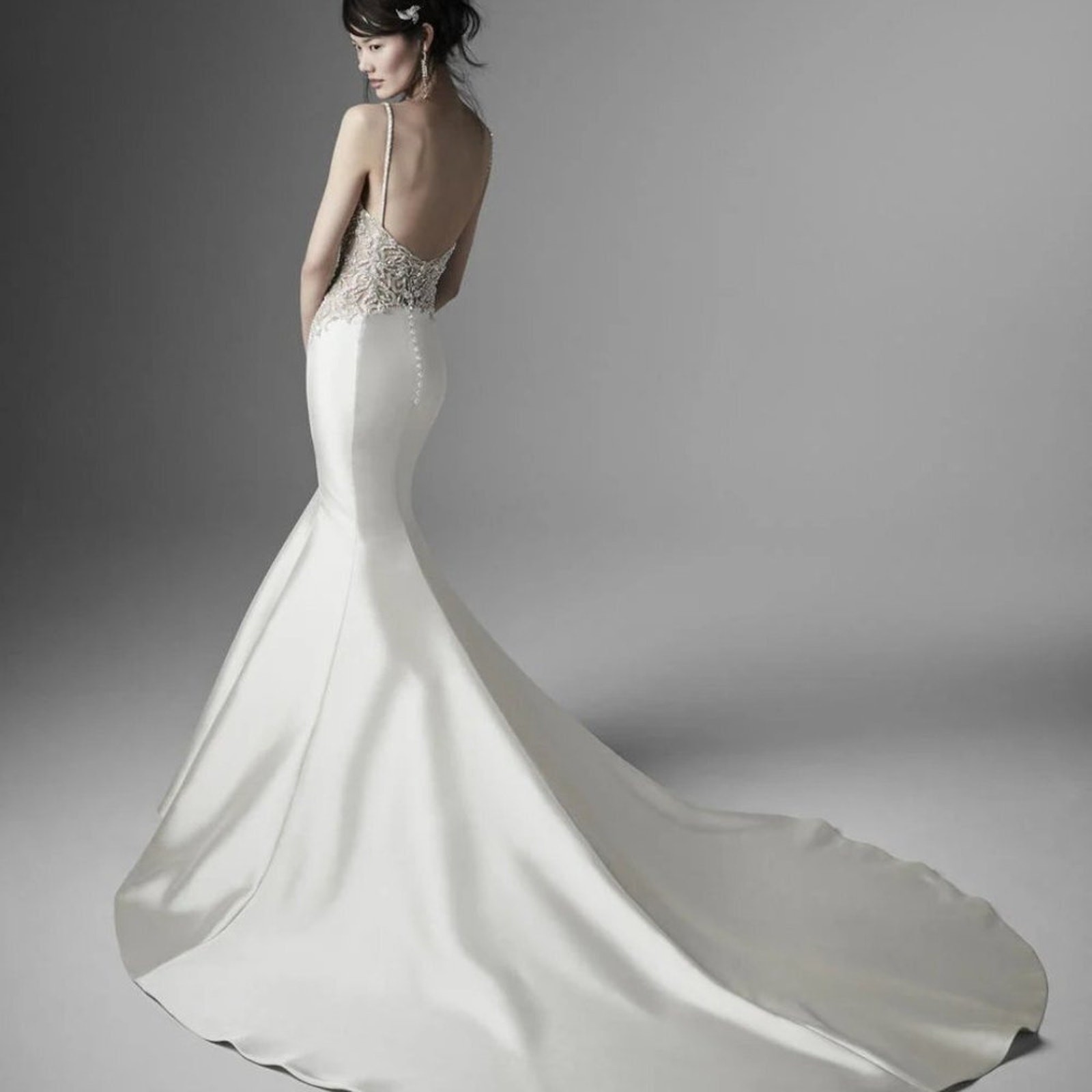 NWT SOTTERO and MIDGLEY Marquette Jeweled Wedding Gown Champagne 10 MSRP $1998