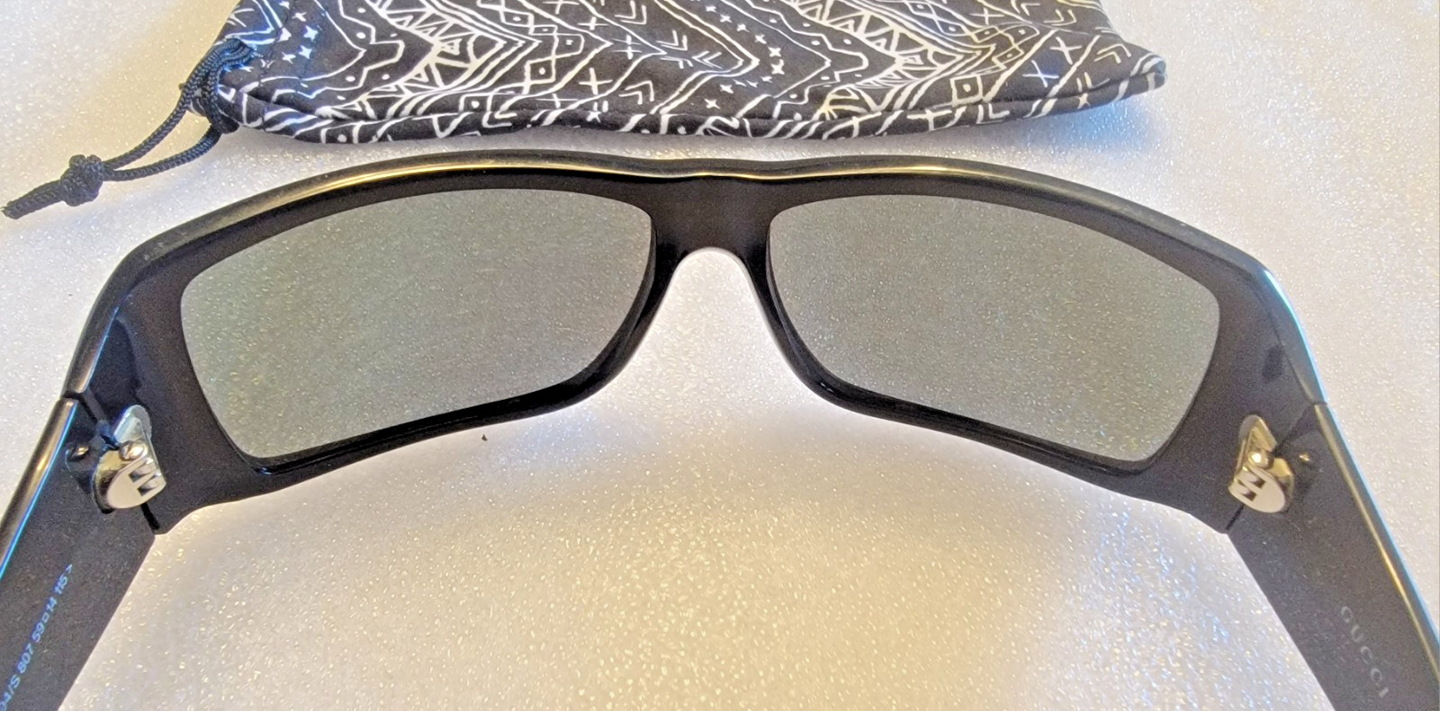 Gucci Sunglasses Black Square GG 1494/S 807 59-14-115mm Italy