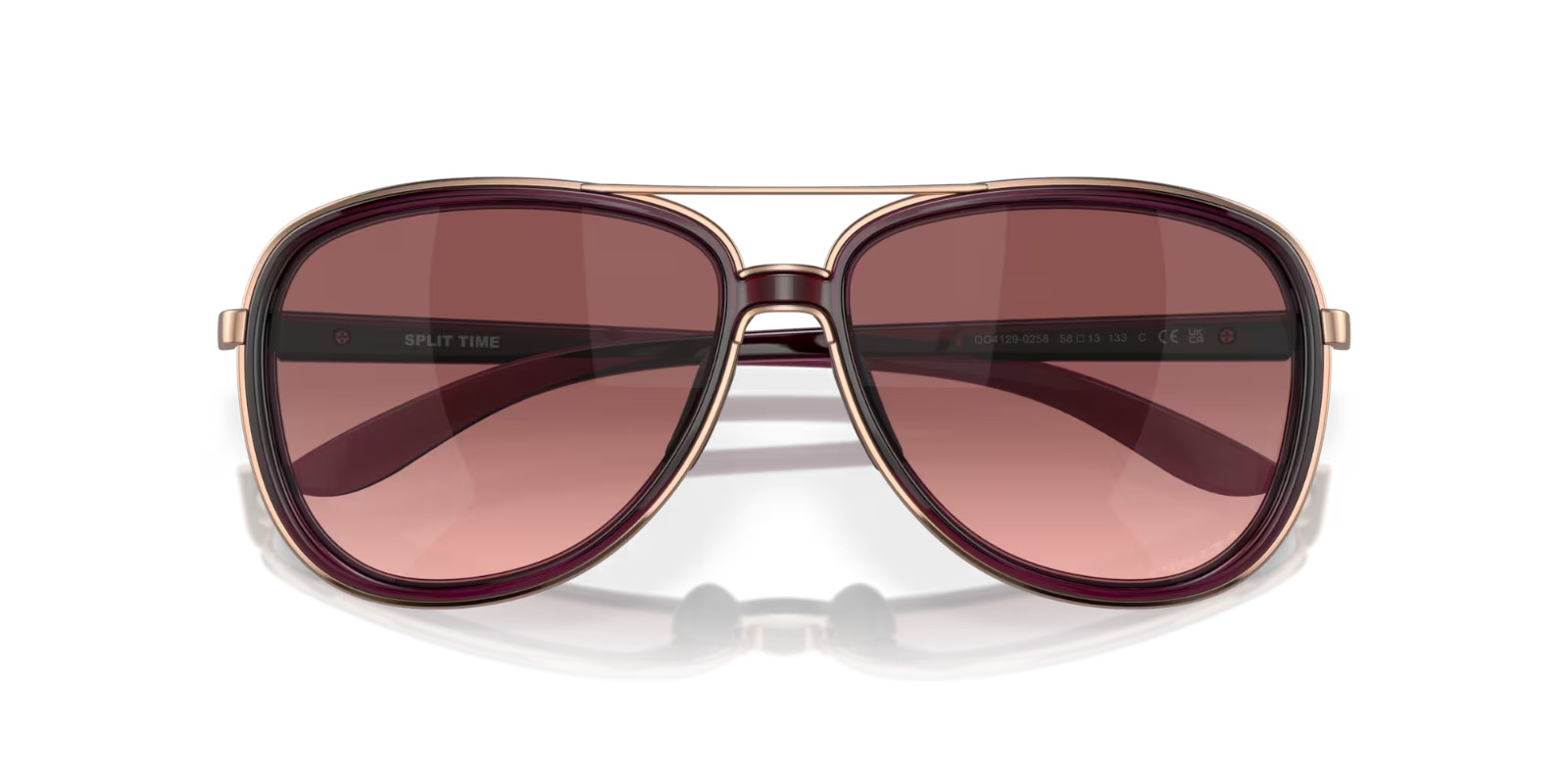 Oakley Sunglasses Split Time OO4129-0258 Crystal Raspberry / G40 Black Gradient