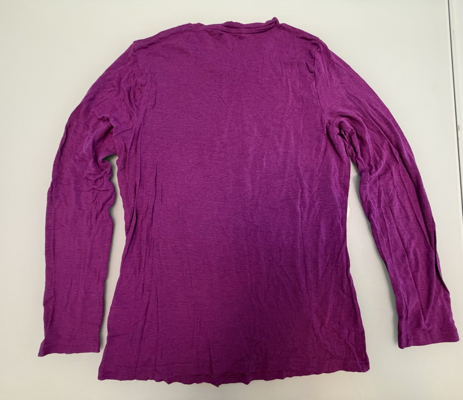 Banana Republic Rayon Wool Blend Purple Lightweight Long Sleeve Top Large