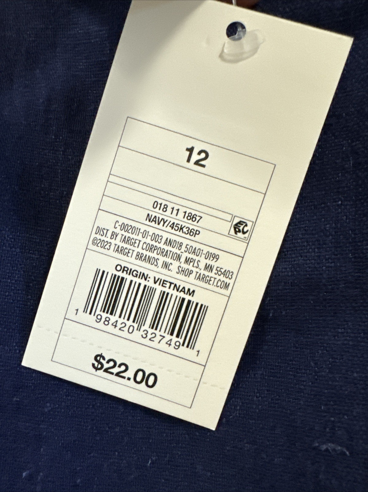 Womens 12 Blue Denim Skort, 55% Linen Blend, Side Zip, A New Day NWT