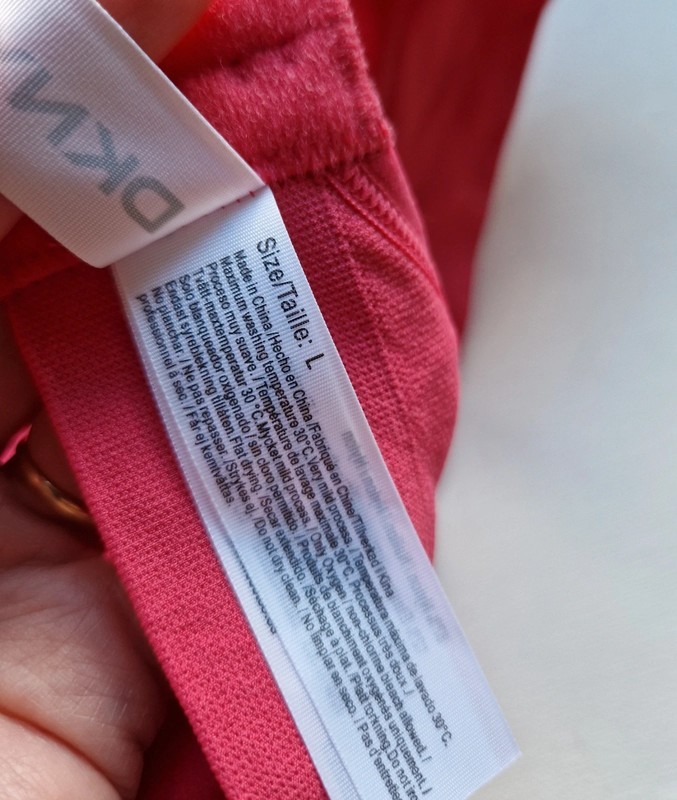 DKNY Seamless Bra Wireless Cups Fully Adjustable Soft Stretch Fabric Pink Size L