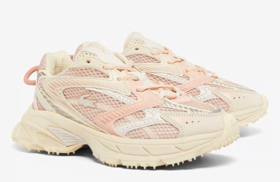 Lacoste L003 NEO SHOT Women’s Sneakers Off White / Light Pink. Sizes 5 to 10 USA