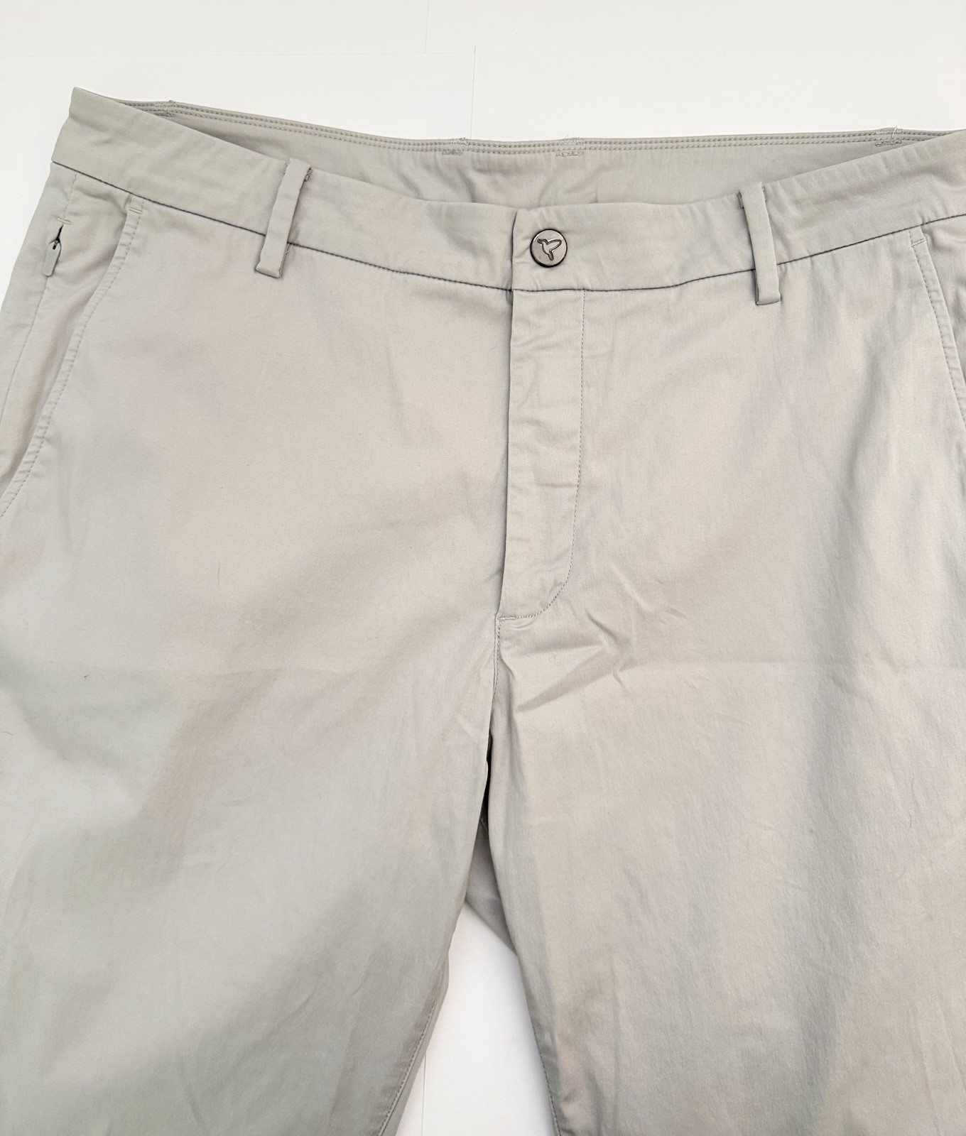 Birddogs Men’s Lt Gray Casual Pants Cotton Nylon Elastane Straight Flat Front 36