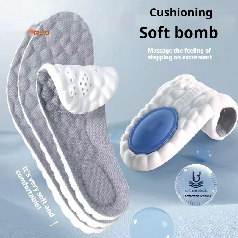 1Pair Super Soft Insoles Men Running Sports Shoes Insole Feet Memory foam Shock