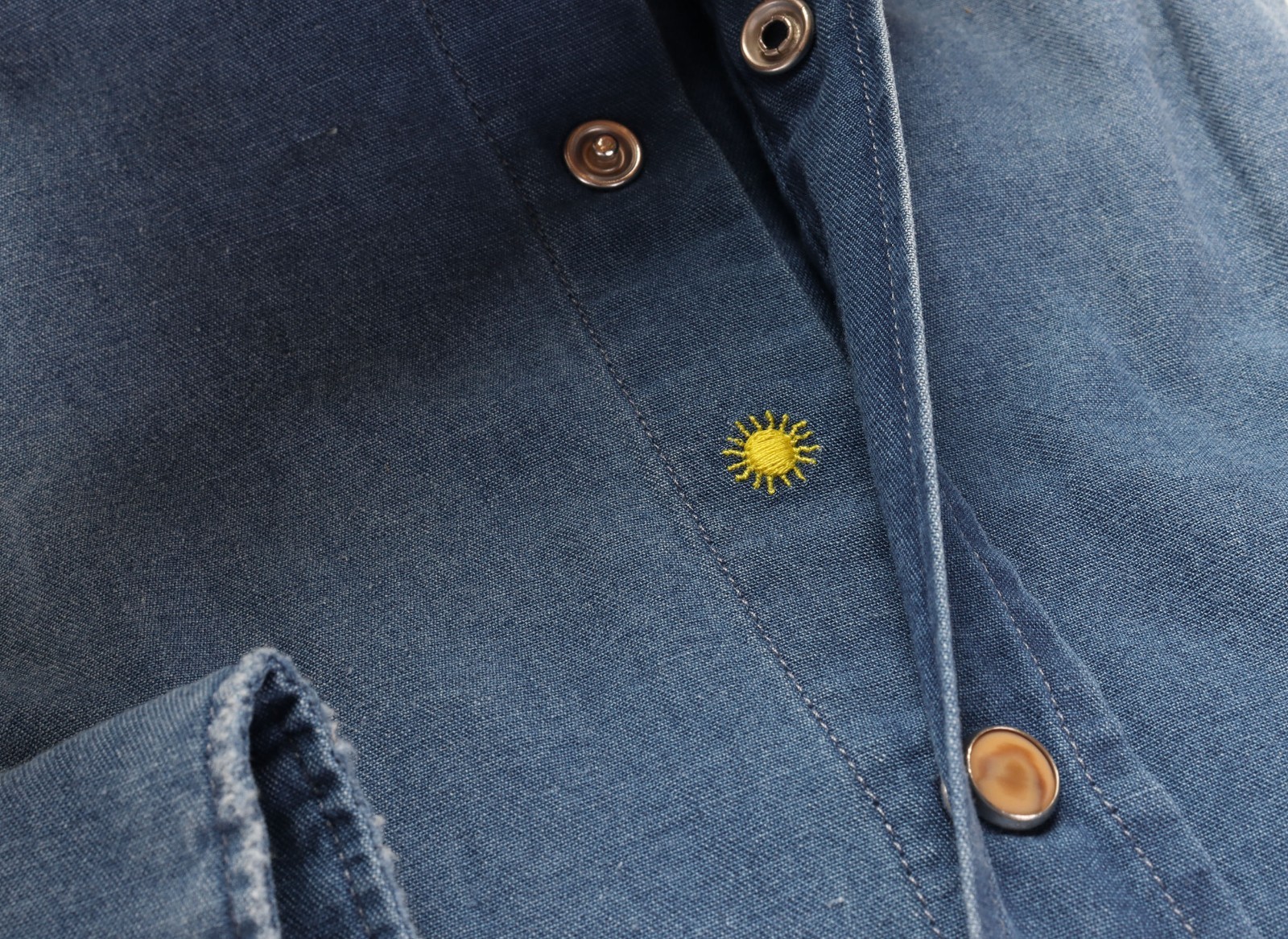 NWT GIANNETTO PORTOFINO SHIRT L blue denim luxury Italy 39 15 1/2 slim