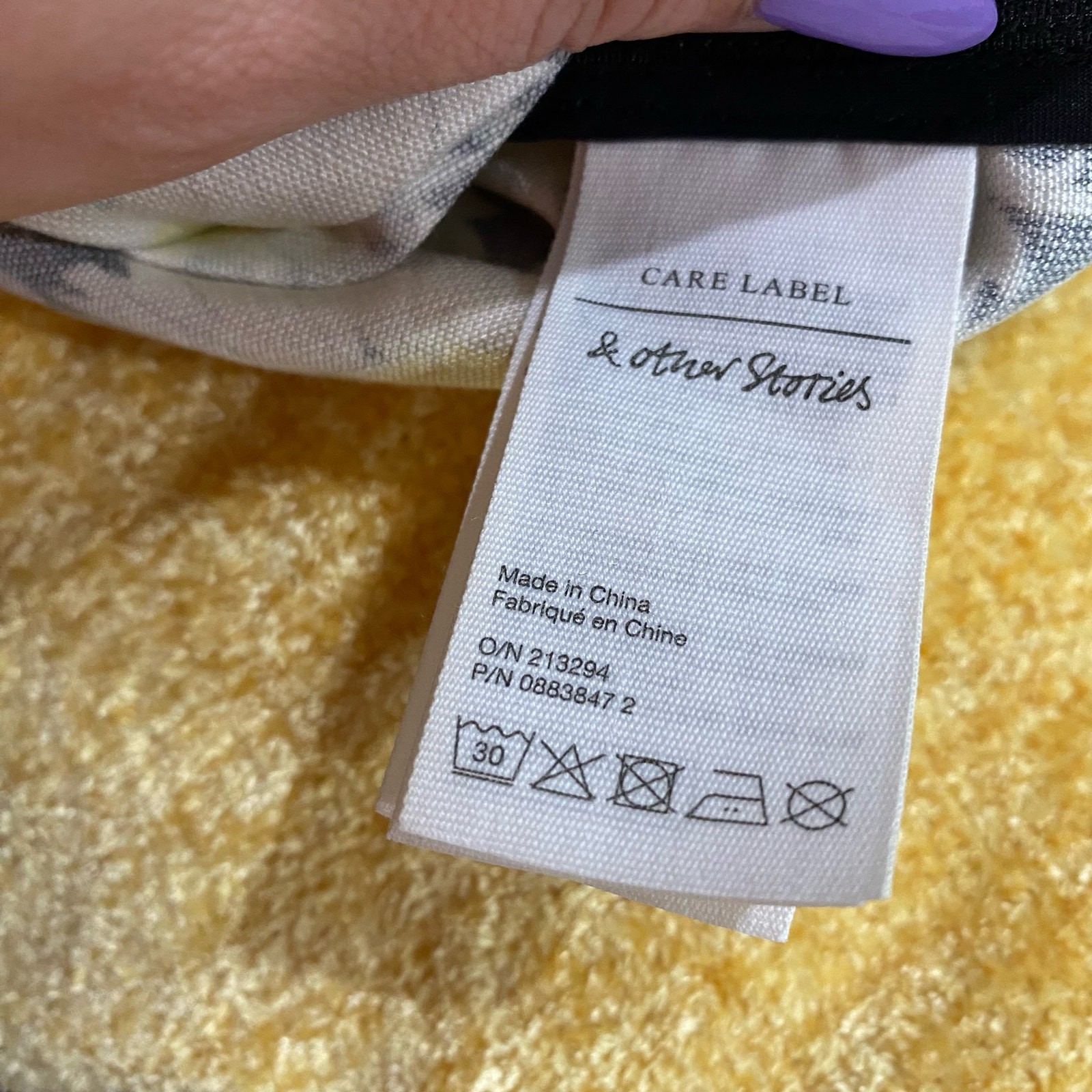 & Other Stories Sunflower Crop Top Linen Blend Floral Summer US 4