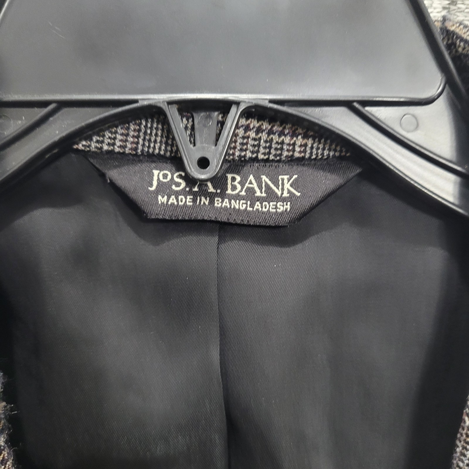 J.S. Bank Tailored Fit Traveler’s Collection 41R 100% Wool Gray glen plaid