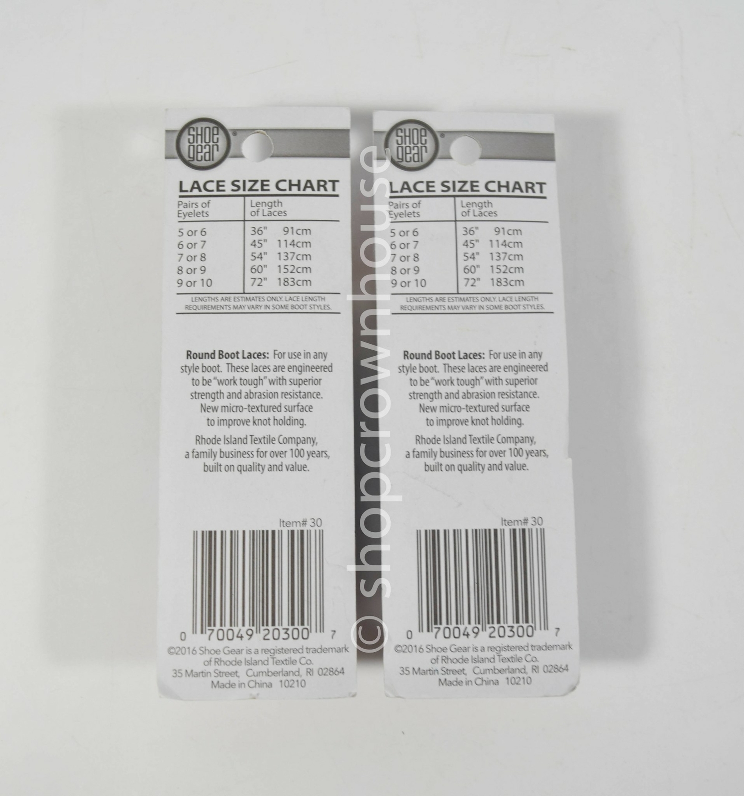 2 Pairs Shoe Gear 72″ Round Boot Laces- GOLD/BROWN #30