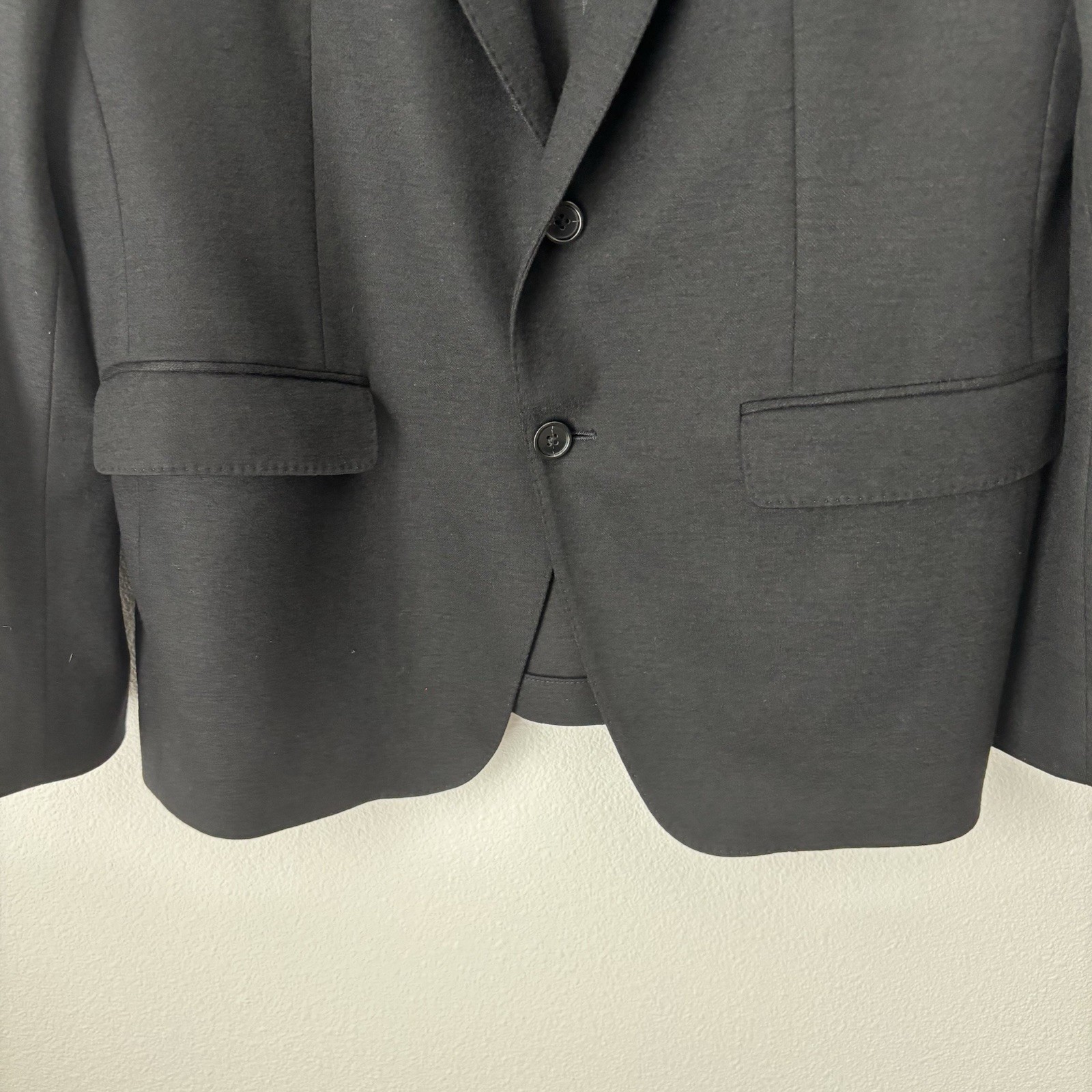 Banana Republic Blazer Men’s 42S Black Flannel Slim Fit Mario Bellucci 384417