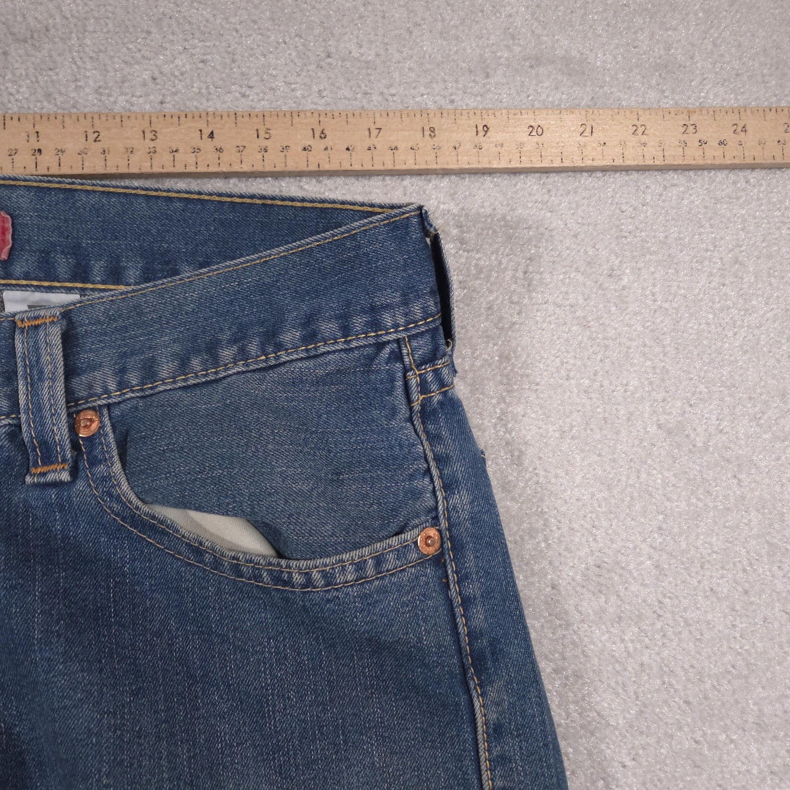 Levis Type 1 REAL LOOSE Shorts Mens 34 Blue Denim Cutoff Frayed Distressed Raw