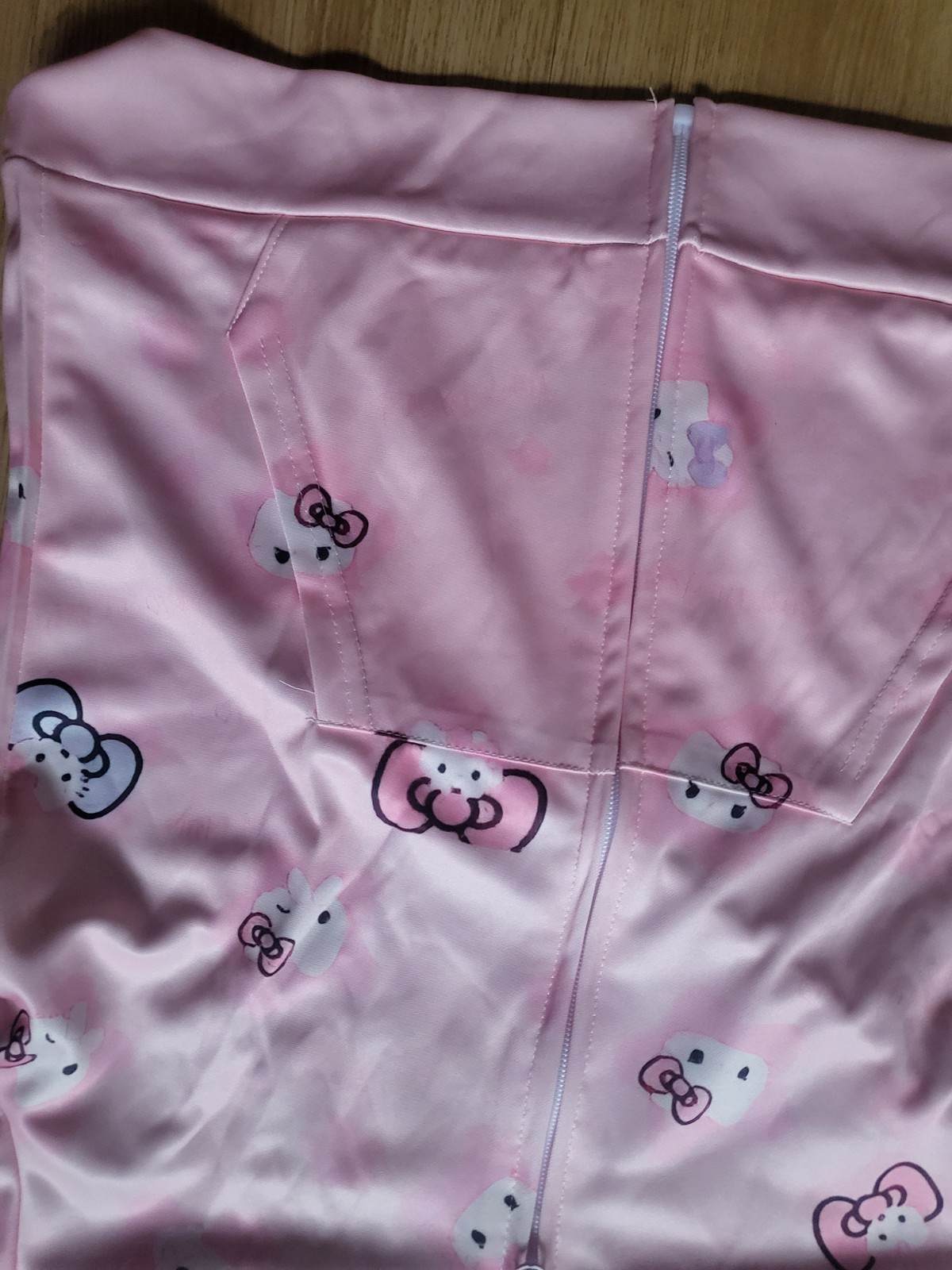 Pink Hello Kitty Zip Up Hoodie Size S Womens Sanrio Gyaru Kawaii Harajuku Y2k