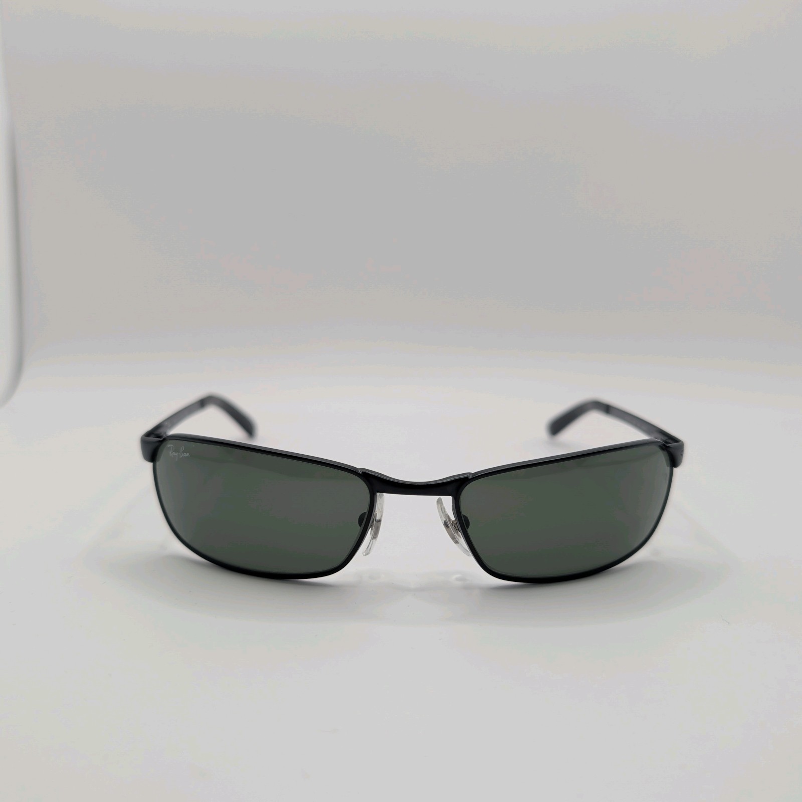 Vintage Ray-Ban RB3190 FLIGHT 006 Black Rectangle Sunglasses 58mm Italy