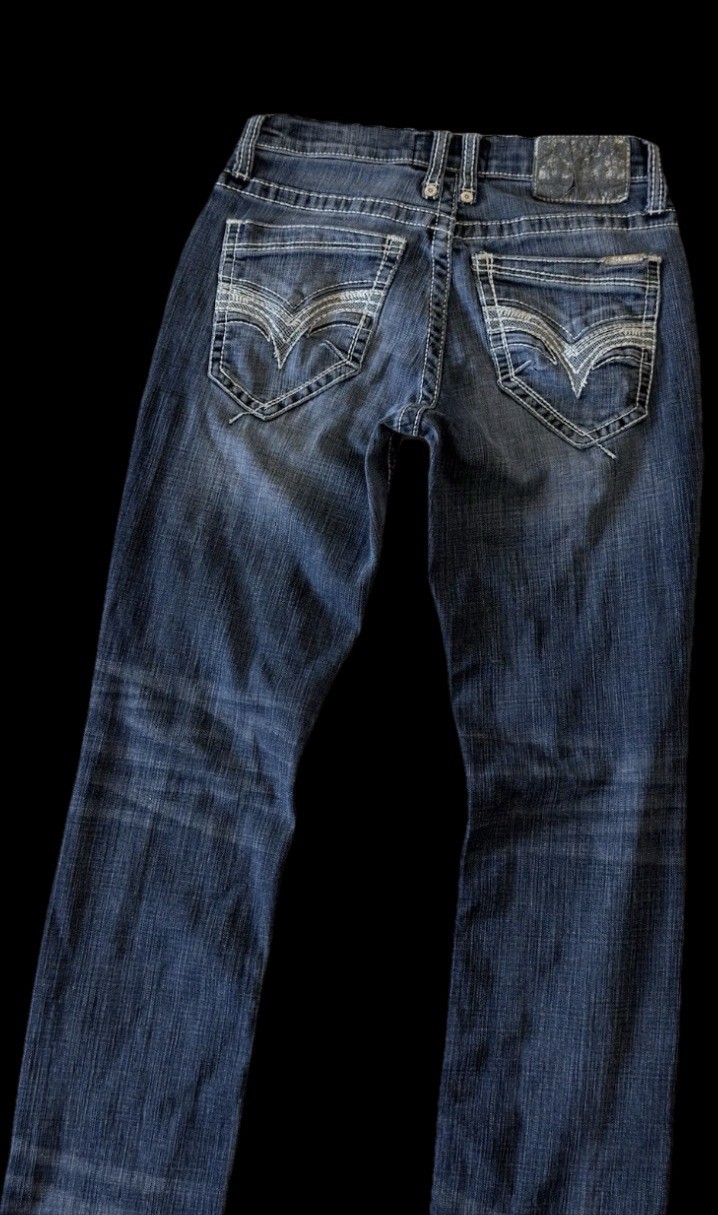 Salvage Supply Mayhem Straight Stretch Buckle Jeans ~ Men’s Size 30 x 32/30