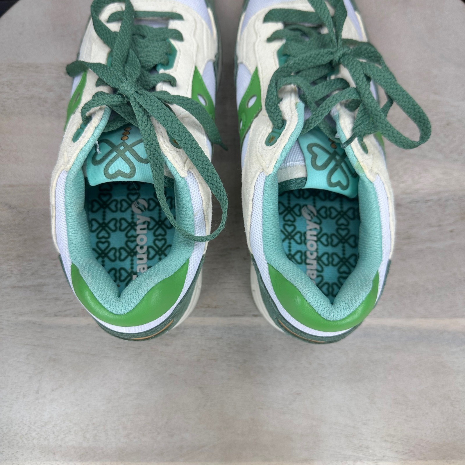 Saucony Shadow 5000 Mens Size 8 Green White Retro Running Sneakers S70769-1